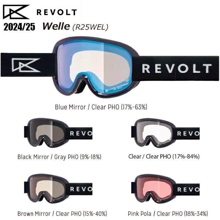 24-25 REVOLT リボルト ゴーグル SUPER LIGHT FRAME Welle / Black