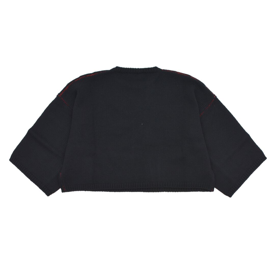 RAF SIMONS】Loose fit cropped wool jacquard RS sweater | AYIN