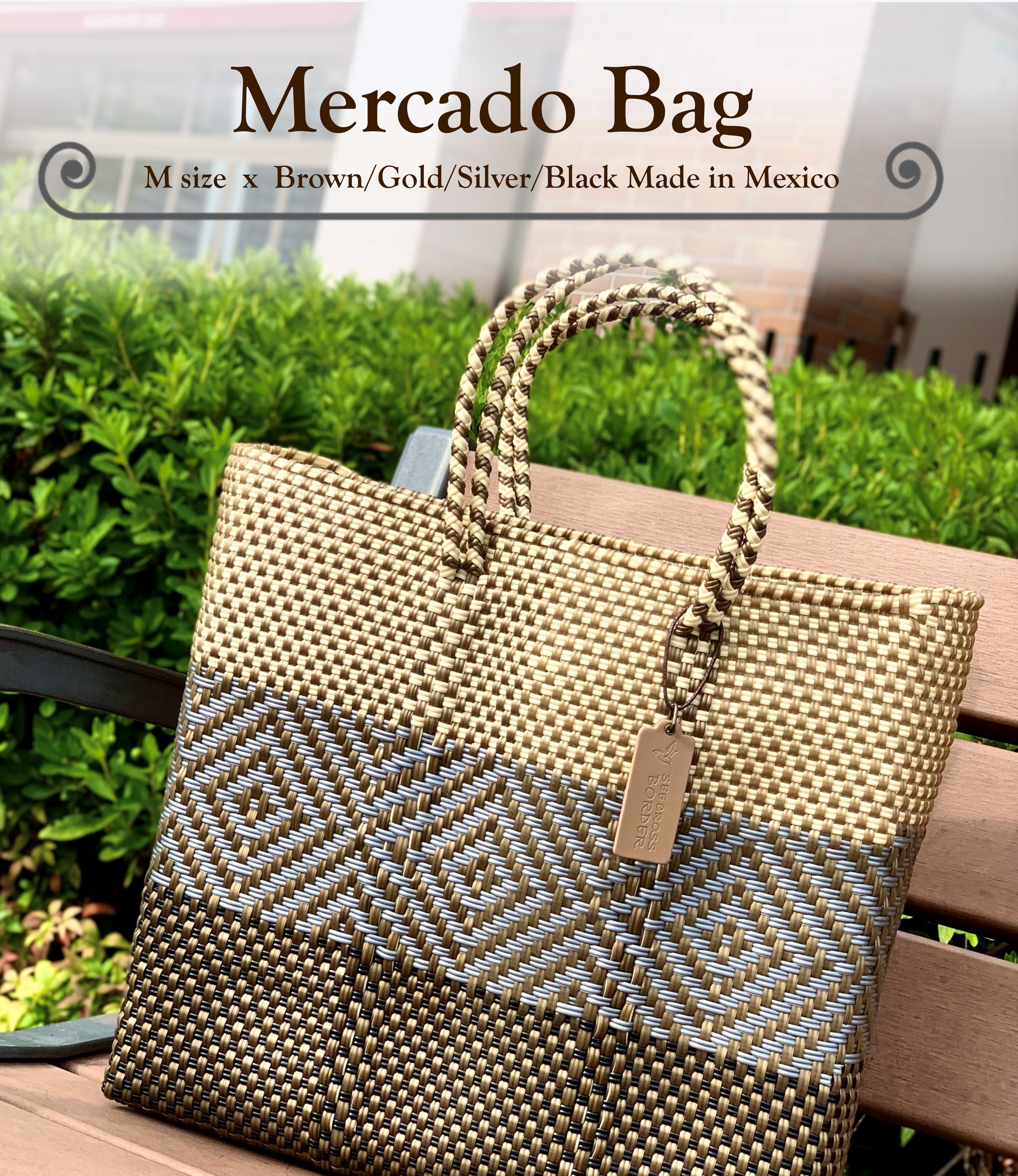 M Mercado Bag (Normal handle) Brown/Gold/Silver/Black | SEE CROSS