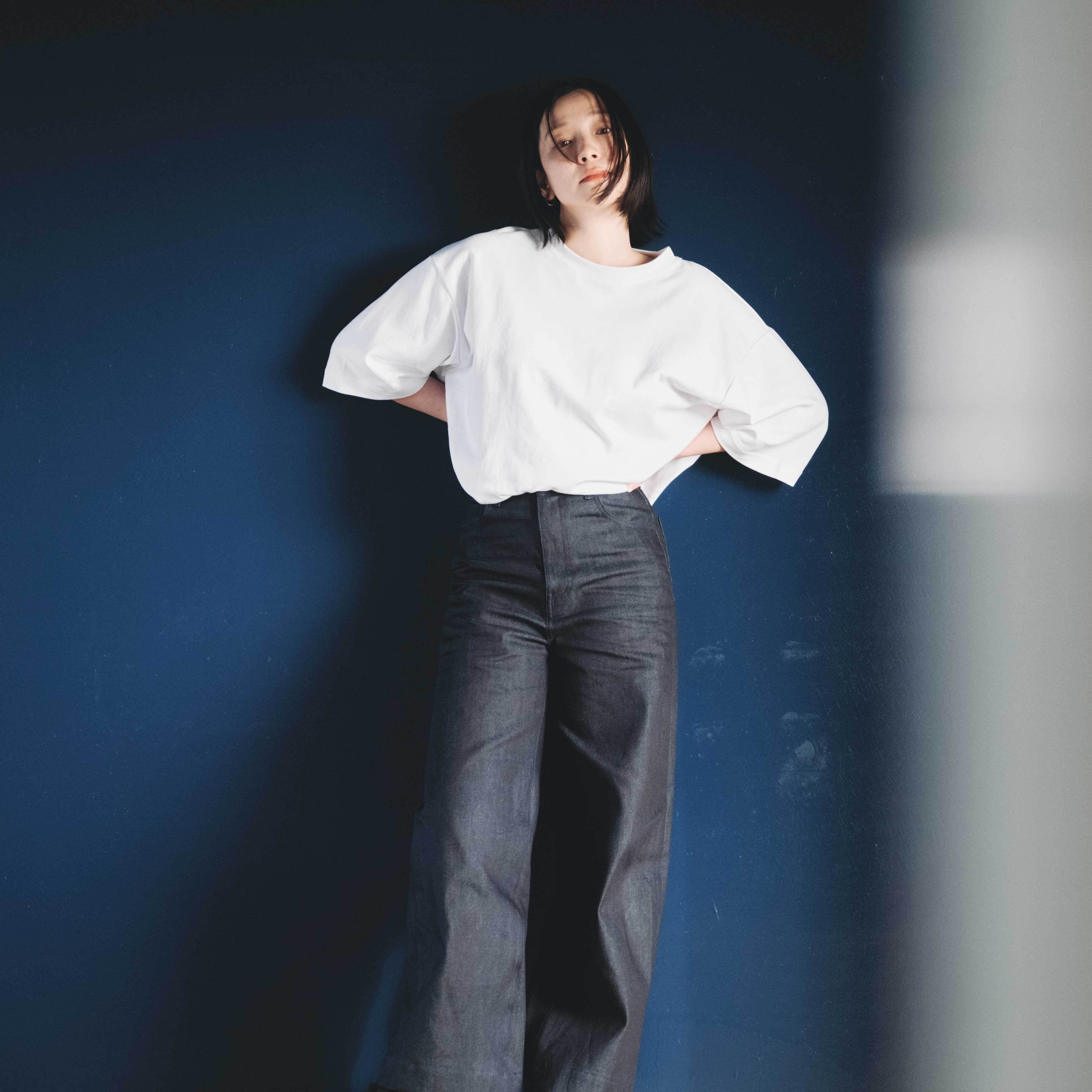 ハイウエストワイドバギーデニムパンツ / TU-P06-Rigid | tugg. 児島