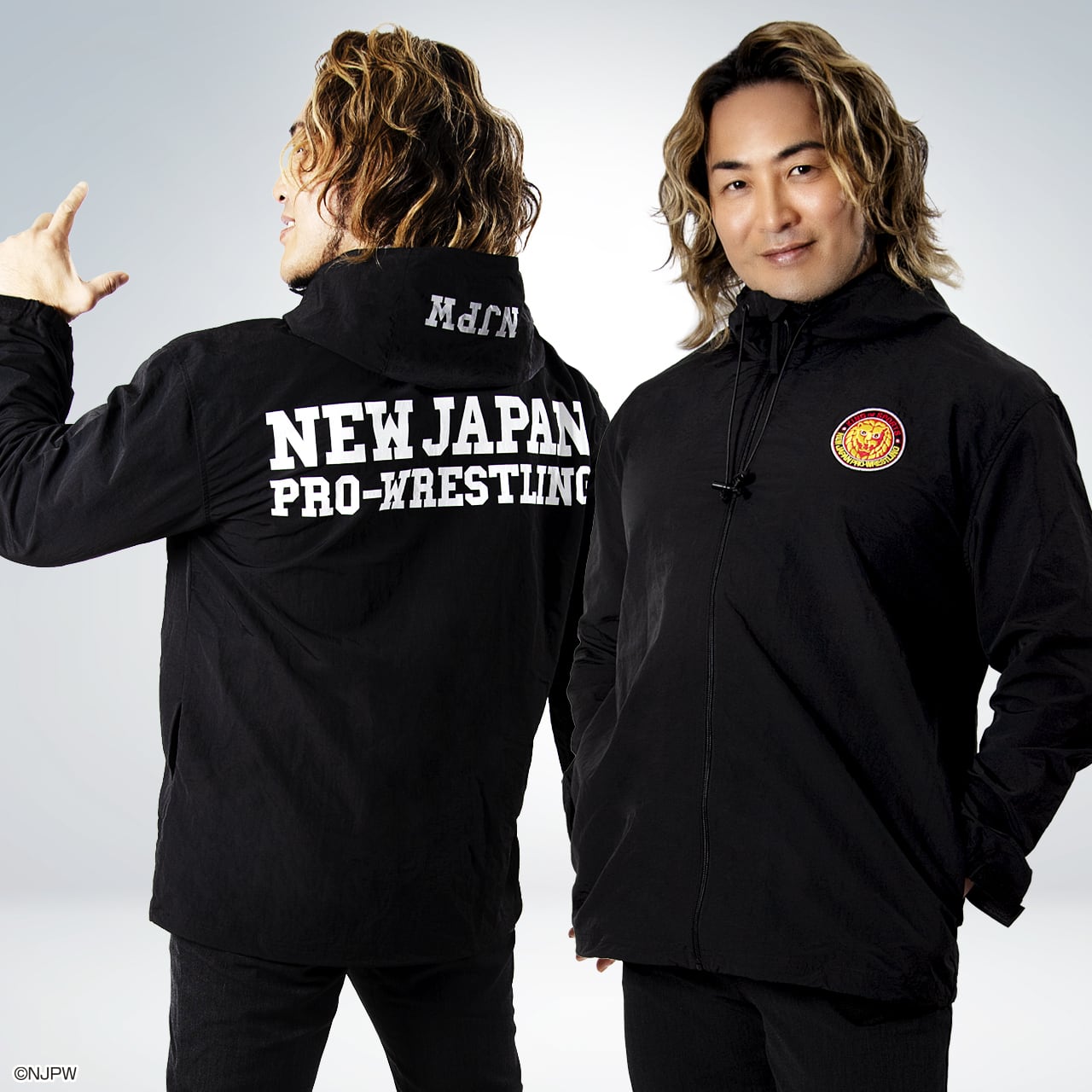 新日本プロレス ナイロンパーカー ブラック（M/L/XL/XXL） | メーカー