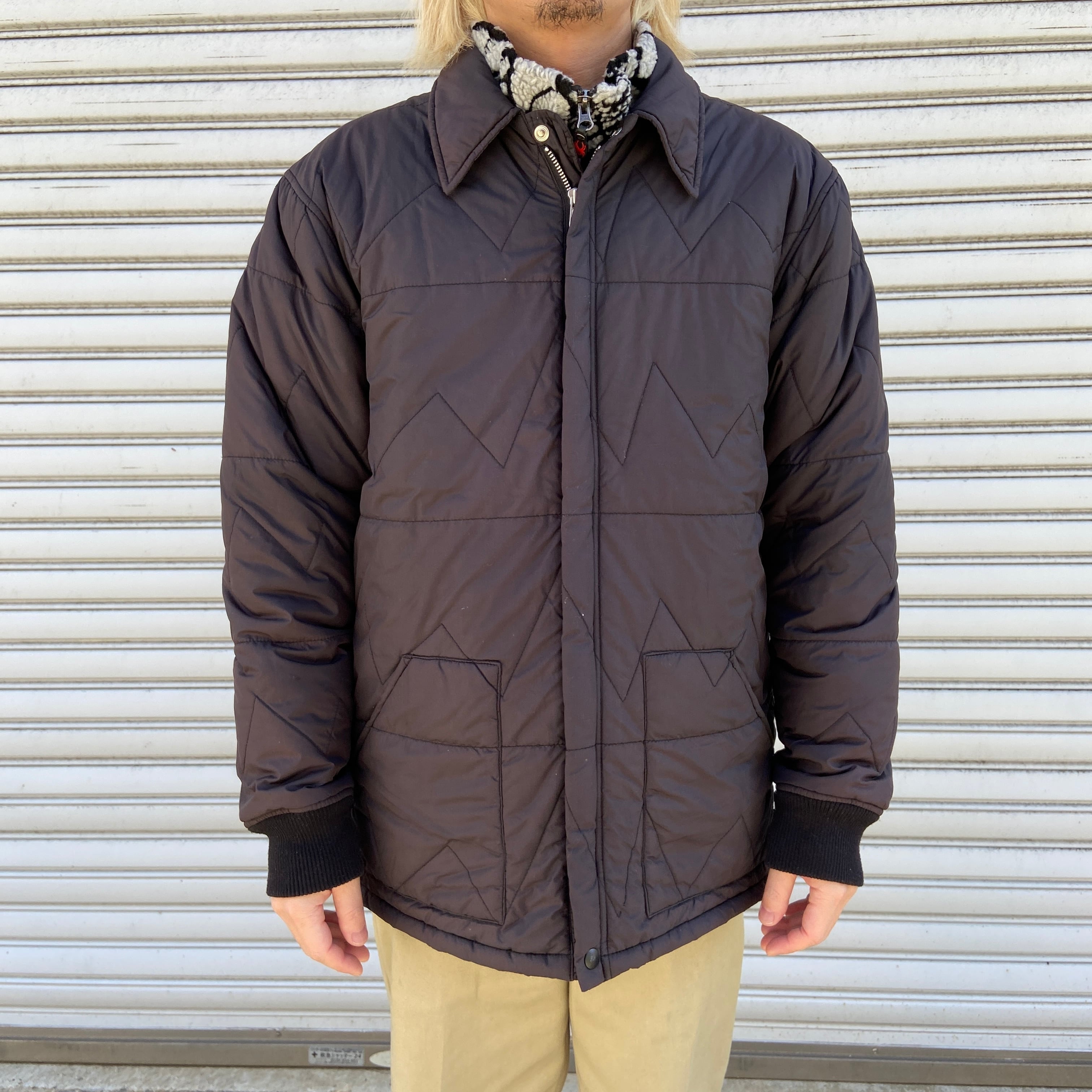 00s STUSSY オールドステューシー キルティングジャケット ブラック L