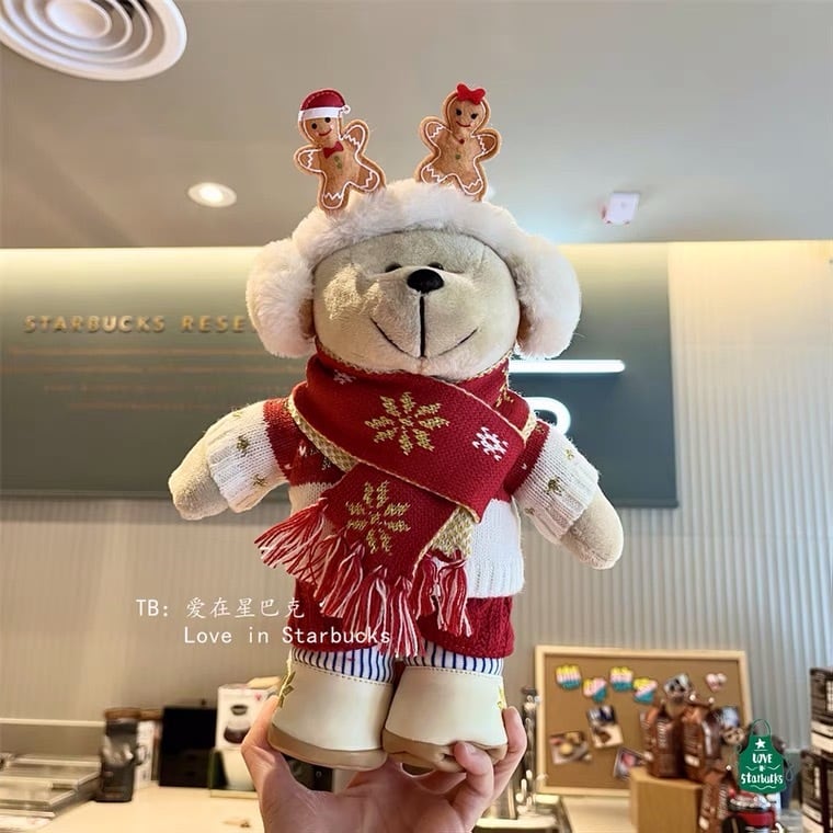 ベアリスタ 熊 ぬいぐるみ クリスマス ジンジャークッキー 台湾