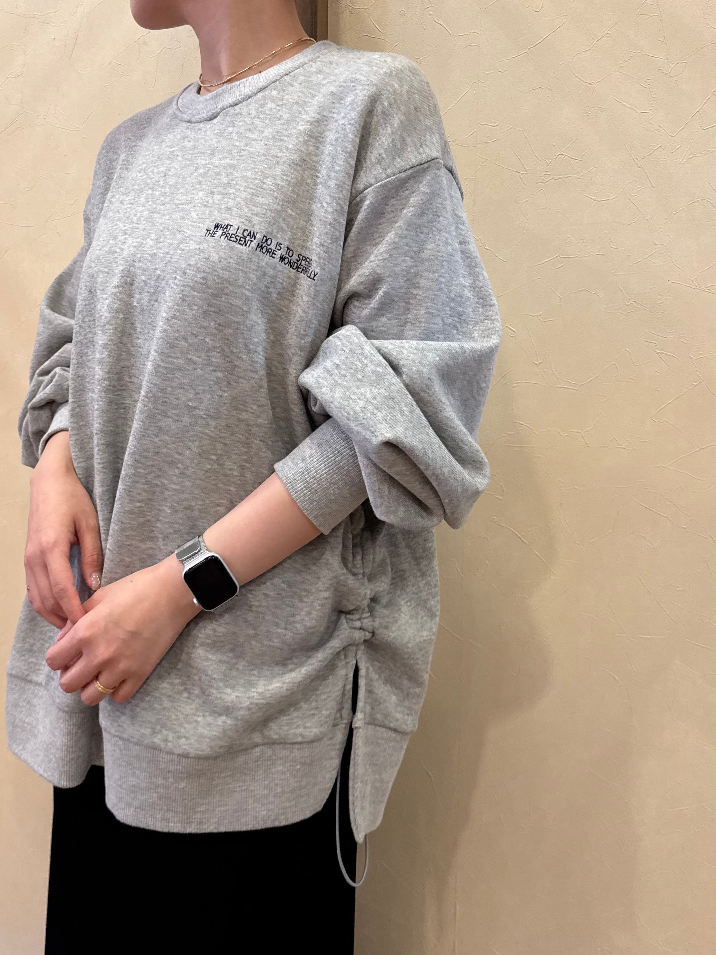 2025AW cafune サイドドロストスウェット 535982 グレー | moupeeladies