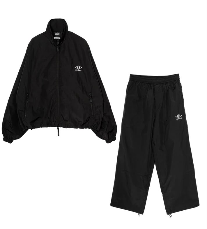 再入荷【25SS】BASICKS X UMBRO NYLON TRACK JACKET & TROUSERS(BLACK