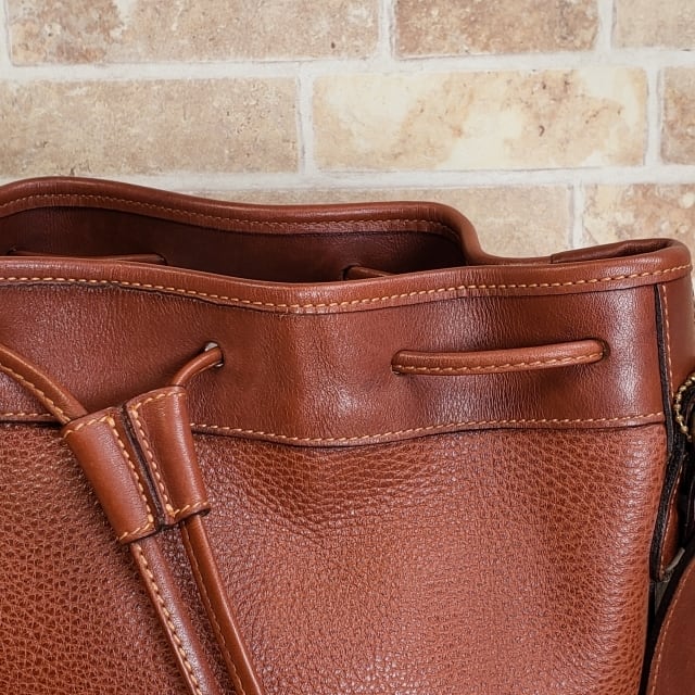 オールドコーチ ☆ USA製 レザー 巾着 ショルダーバッグ ブラウン