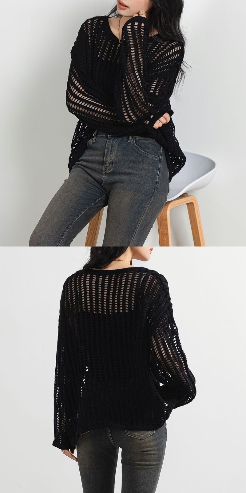 宅配便】透かし編みニット／tops2117 | DAY CLOSET｜ レディースウェア