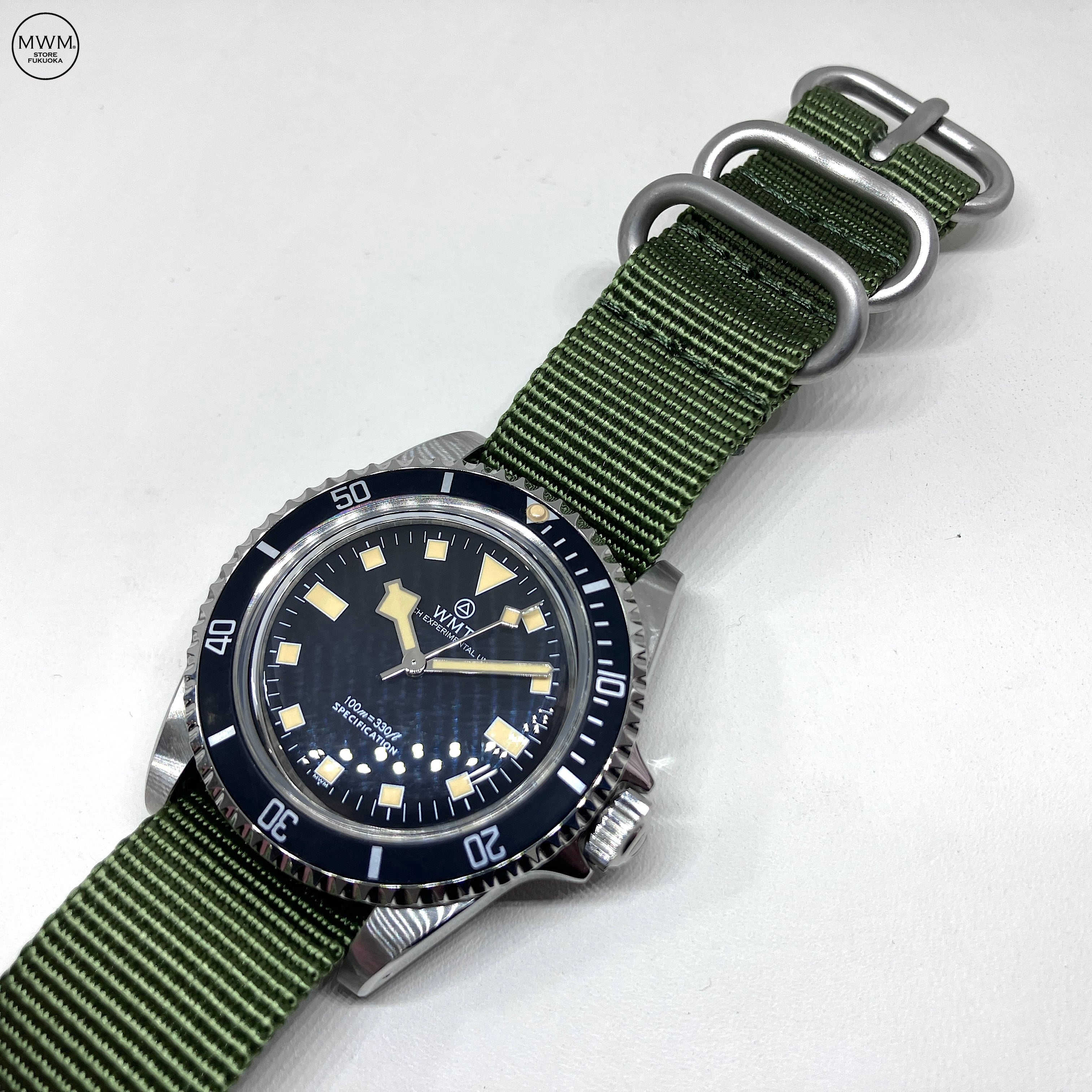 ZULUストラップ 3リング・シングルパス カーキグリーン 20mm 腕時計