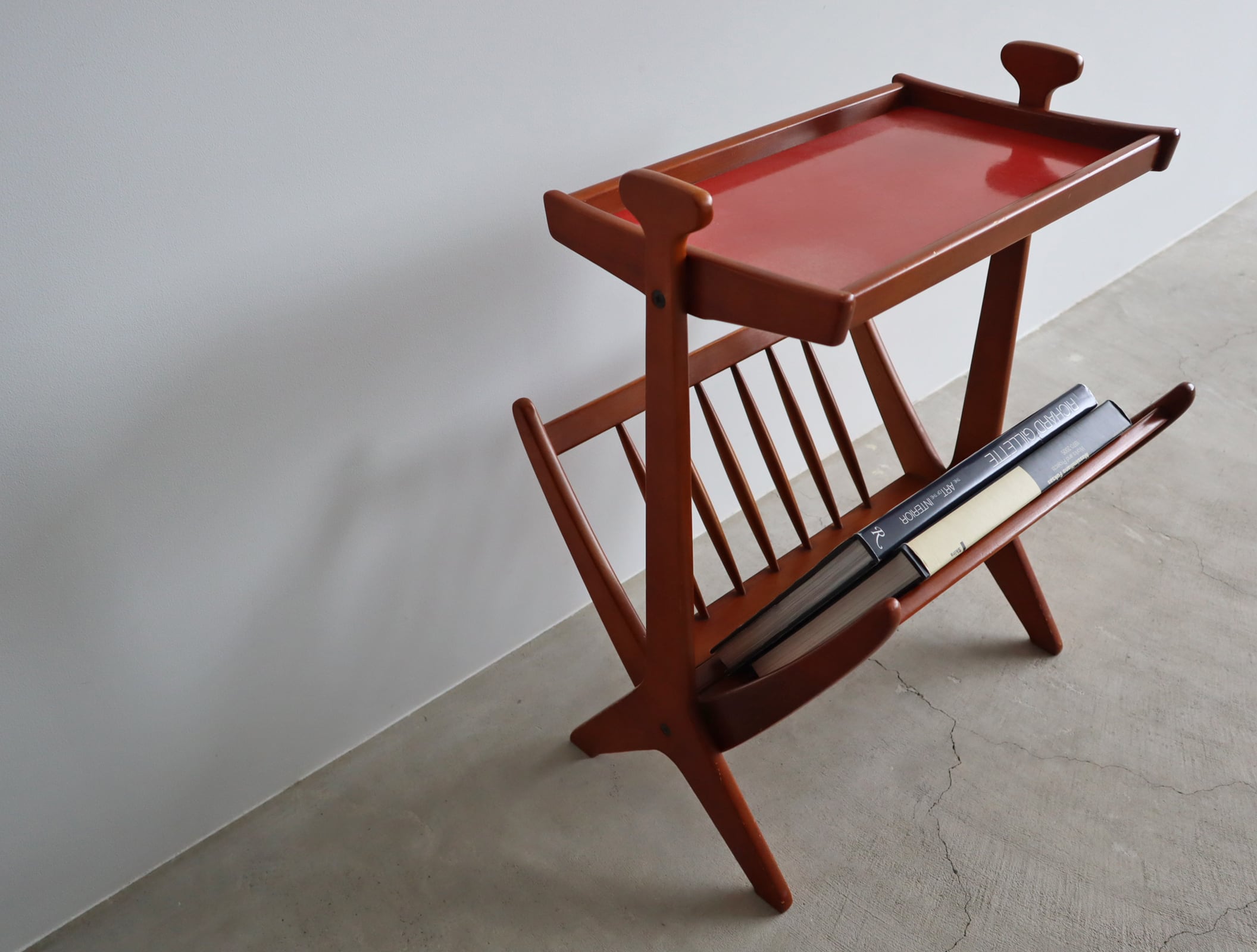 オールド カリモク ヴィンテージ マガジンラック＆サイドテーブル | fismic