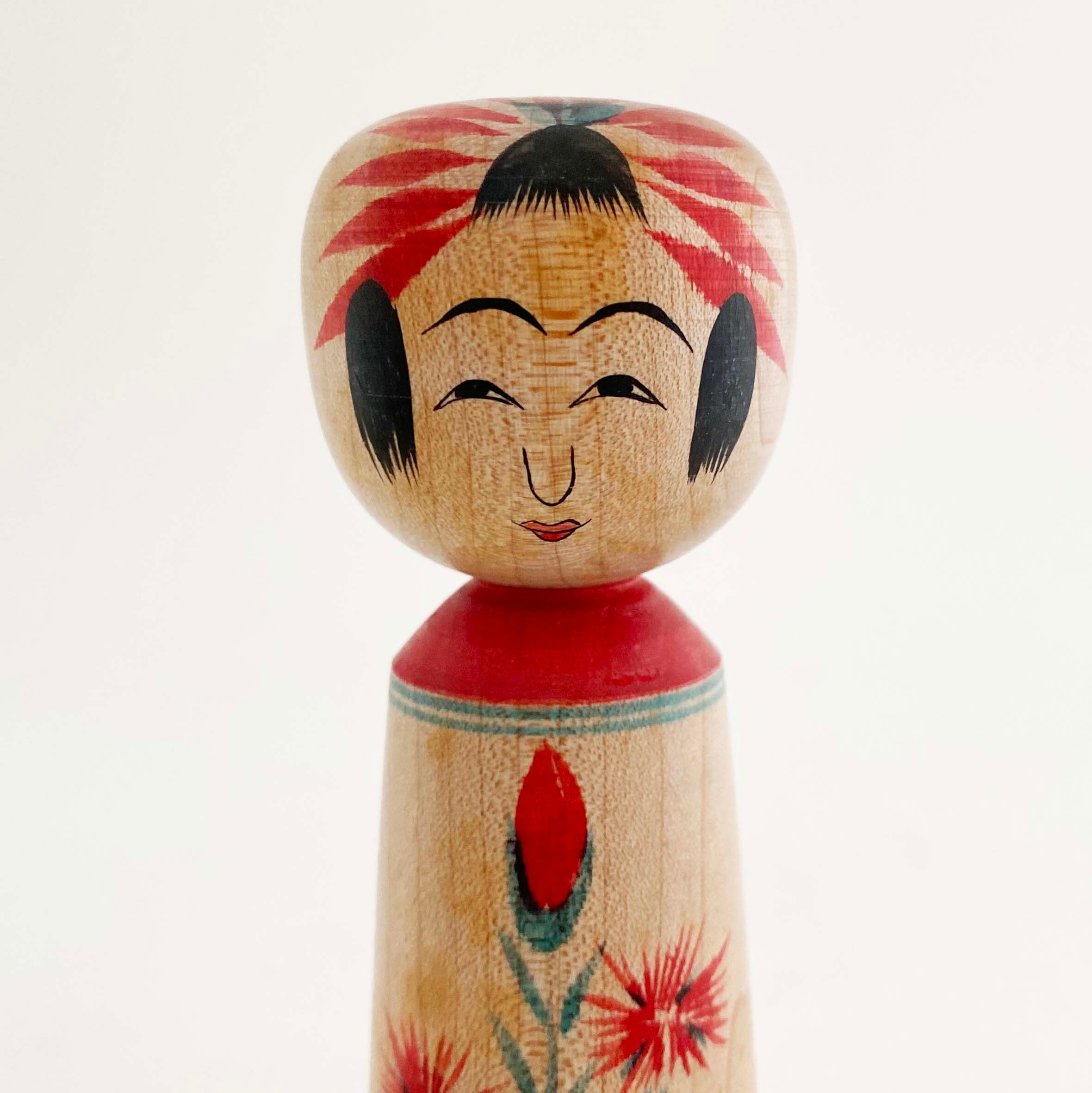 小寸こけし（肘折系 / 鈴木征一工人）なでしこ | kokeshka