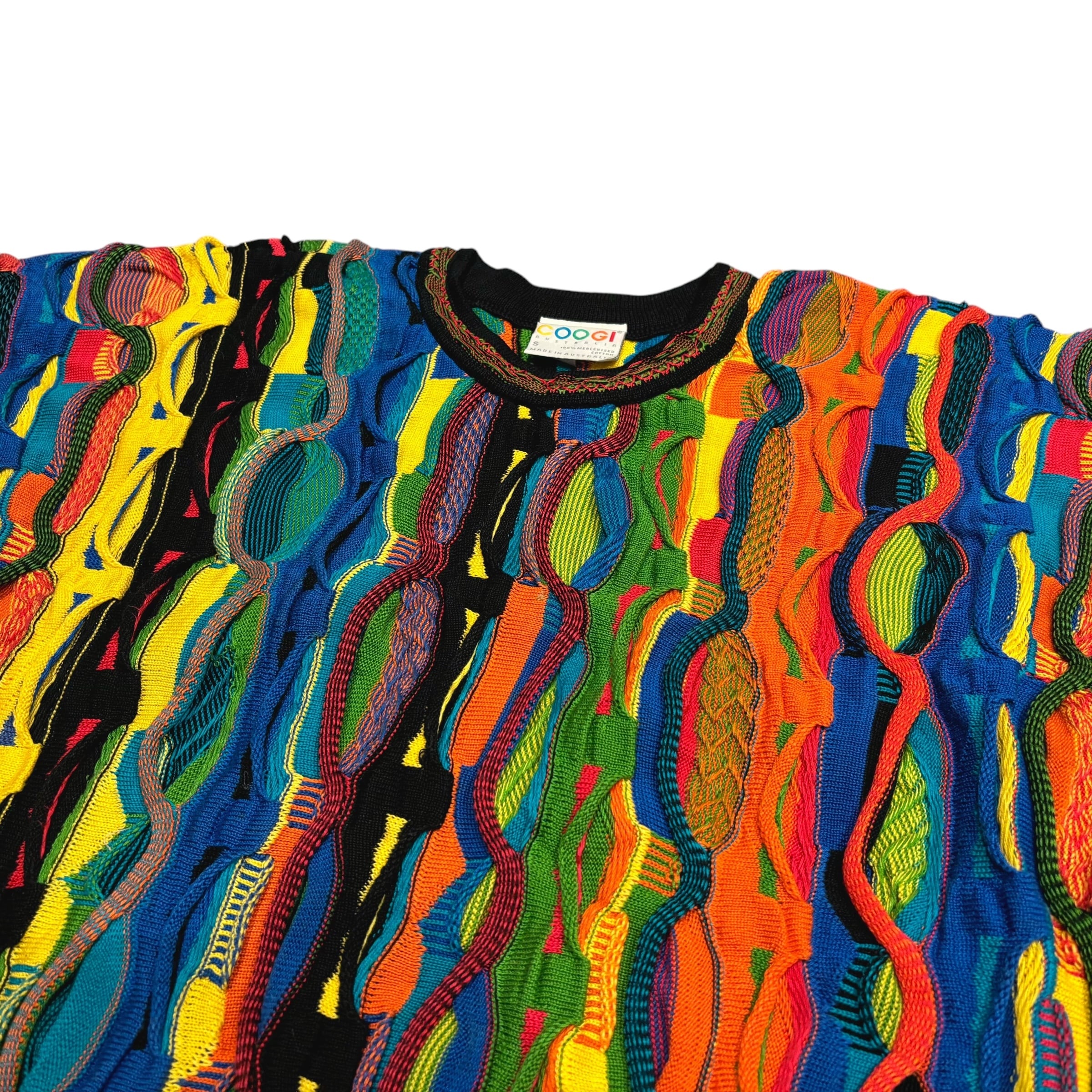 90's COOGI 3D Knit Sweater S / クージー 3Dニット ウール セーター