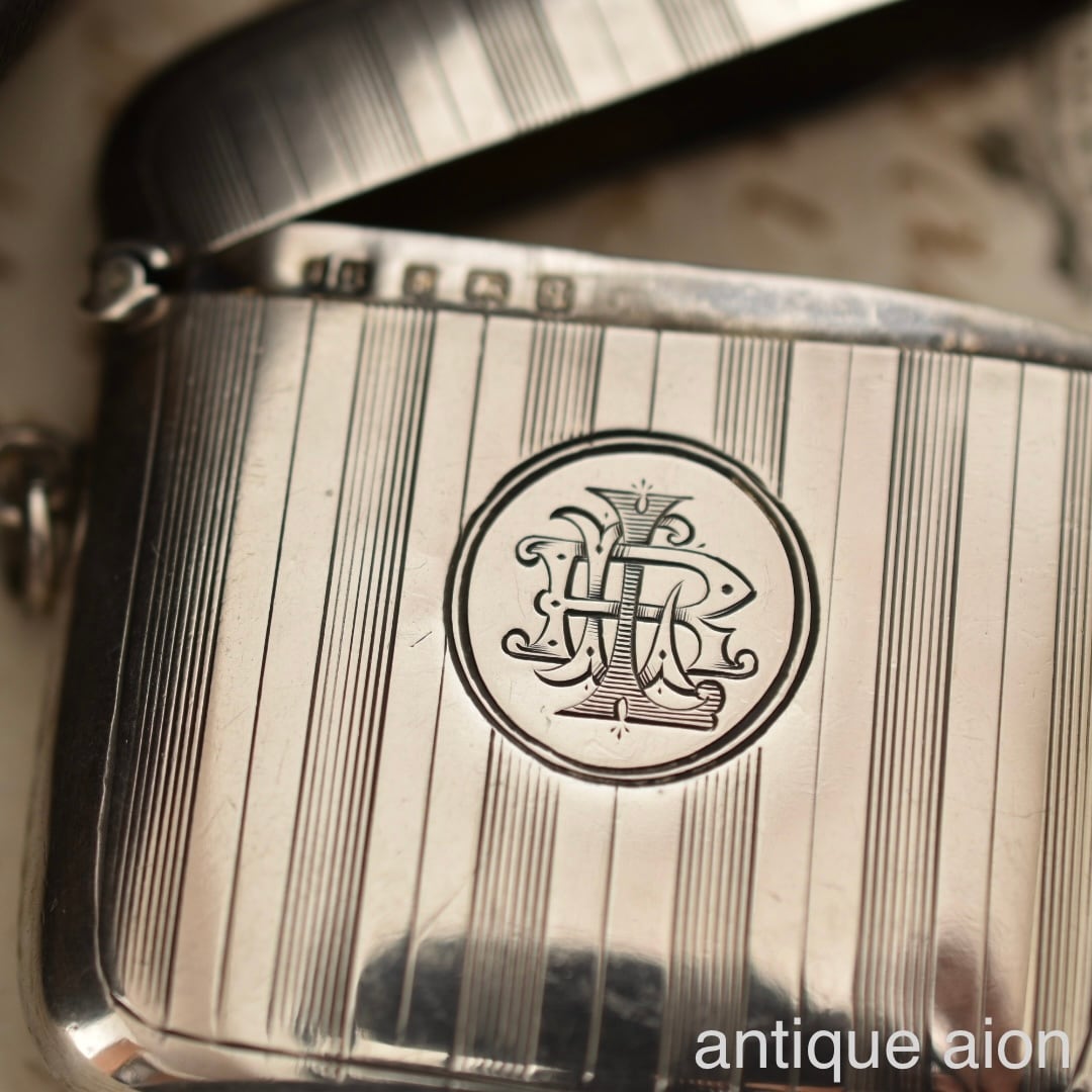 英国アンティーク アールデコ 1915年 スターリングシルバーのヴェスタ