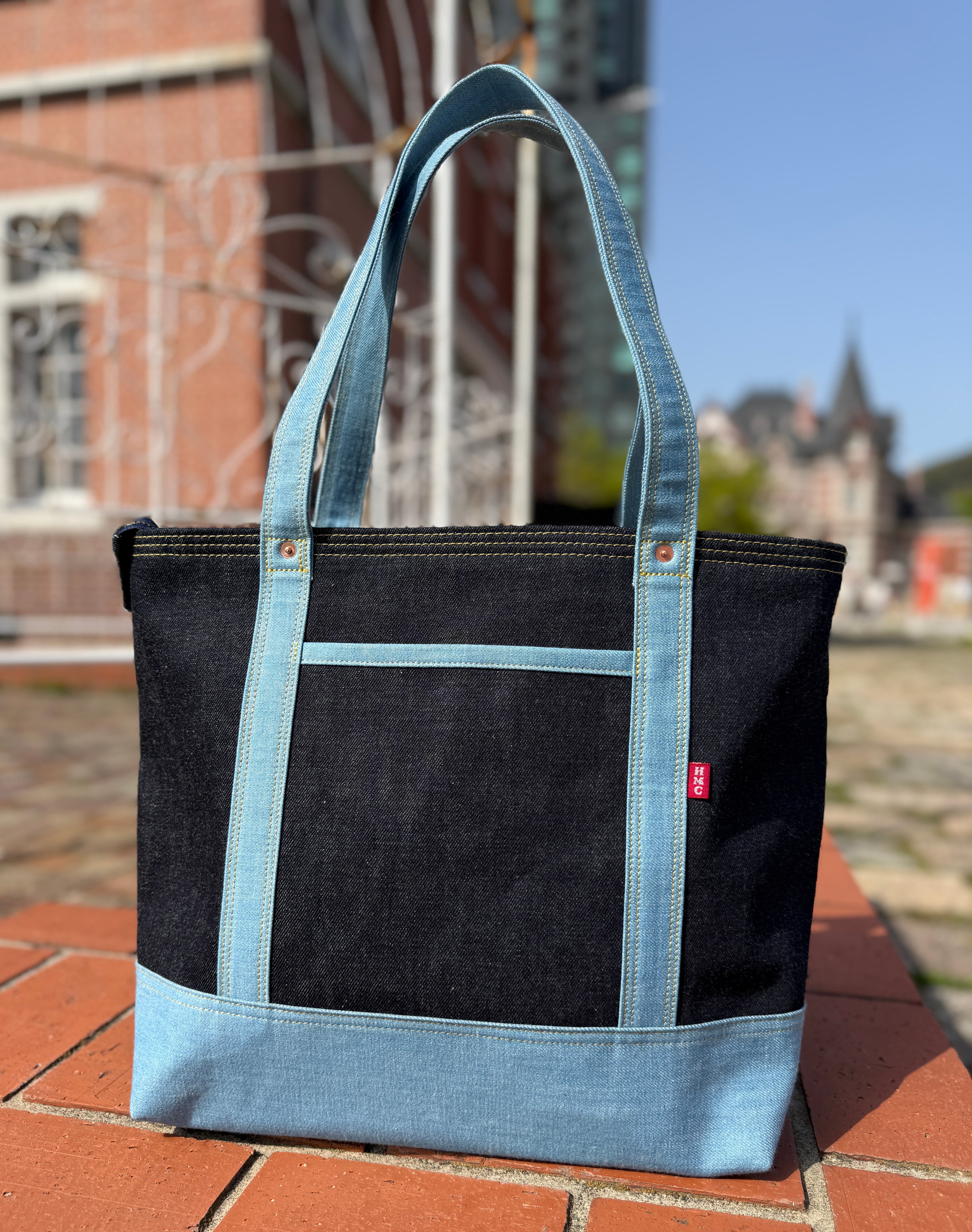 ライトブルーデニムトートバッグ Lサイズ 【岡山デニム デニムバッグ