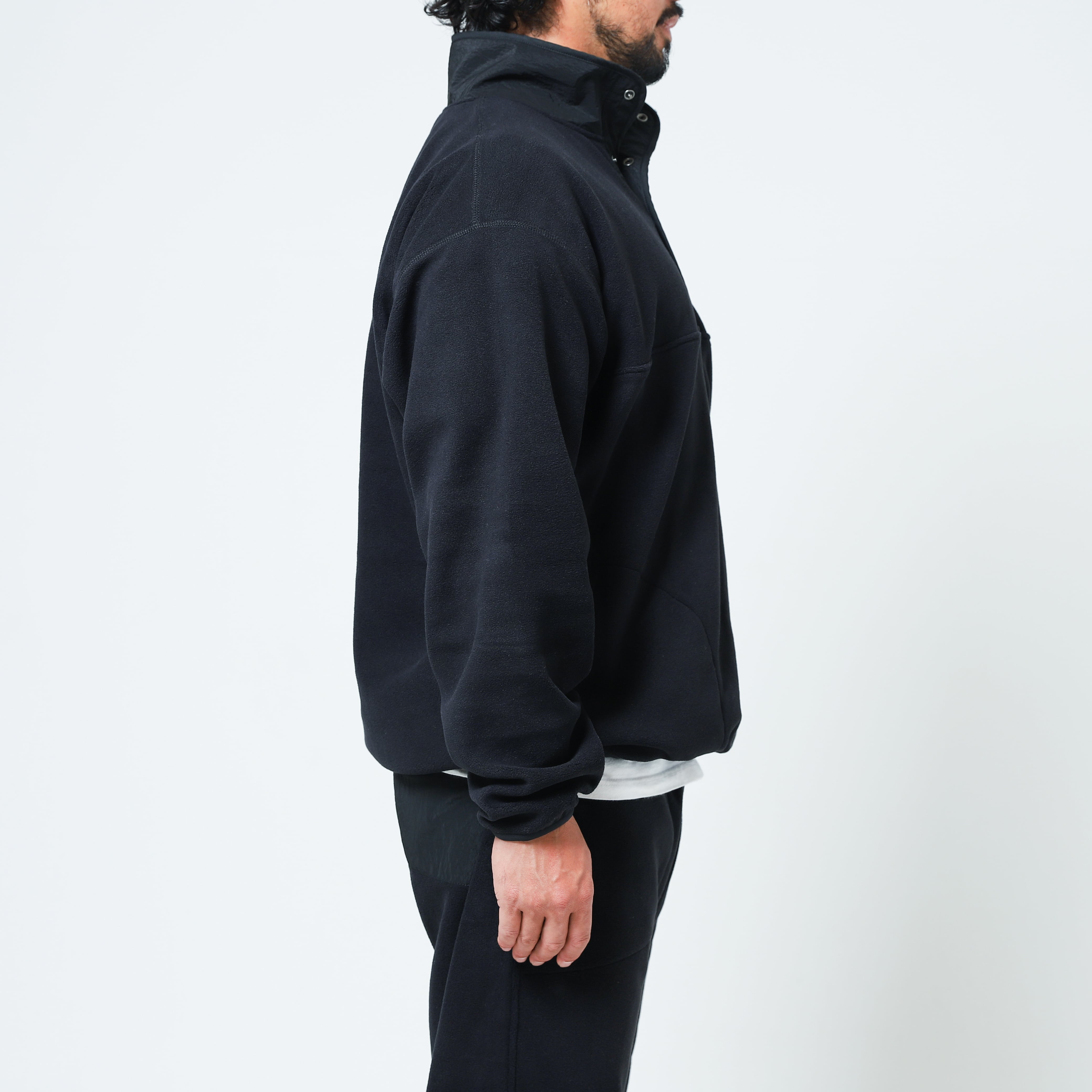 Micro Fleece Nylon Combination P/O Jacket | OVY