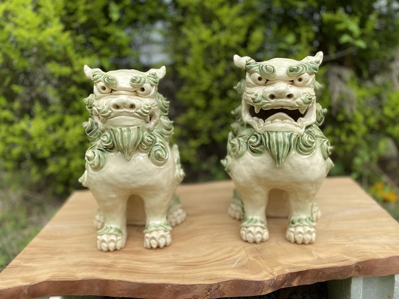 座りシーサー【てぃーち工房】 | 沖縄の工芸品 うぃーりきさん