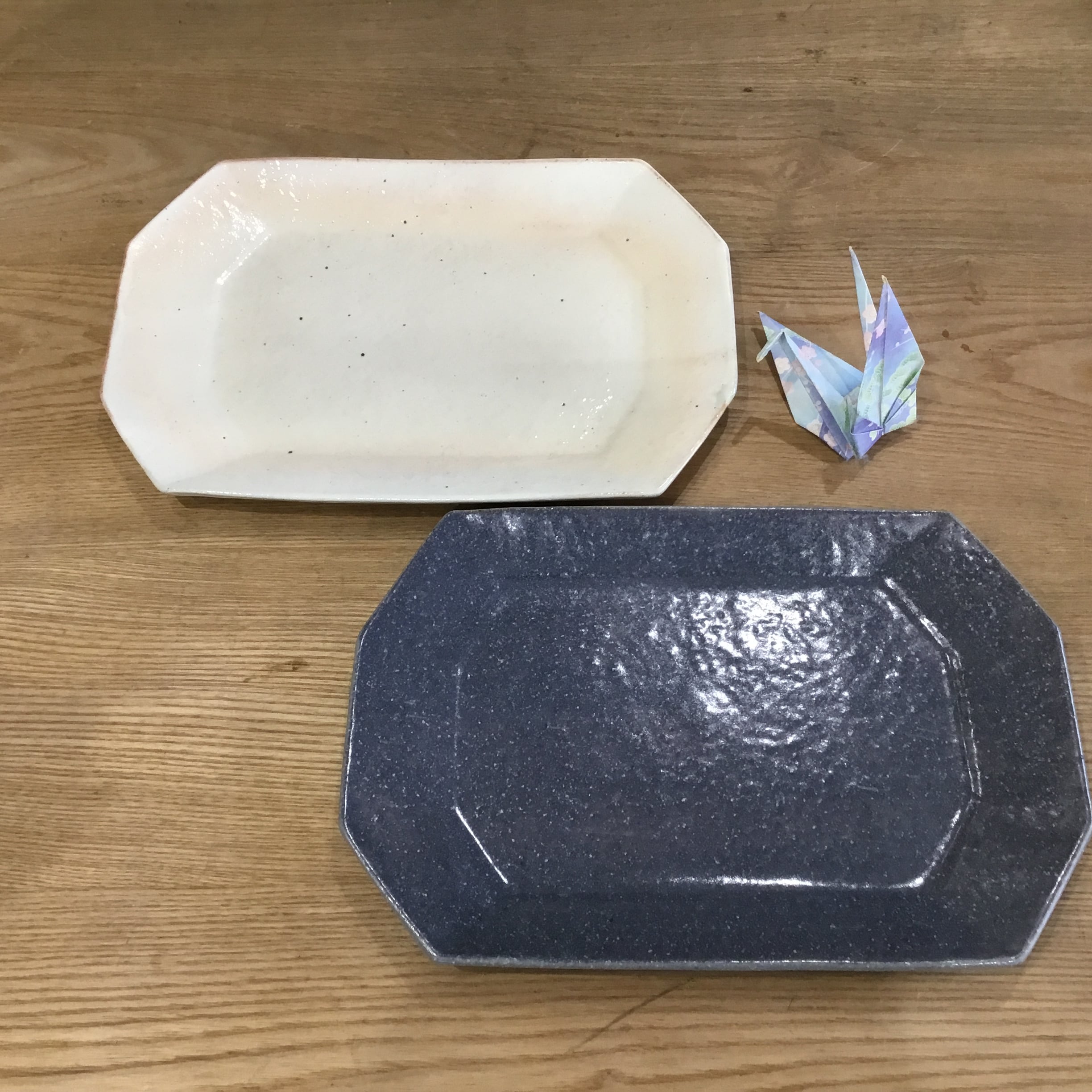 信楽焼 鉄散 八角長方皿（プレート） size L 古谷製陶所 | 趣味の園芸