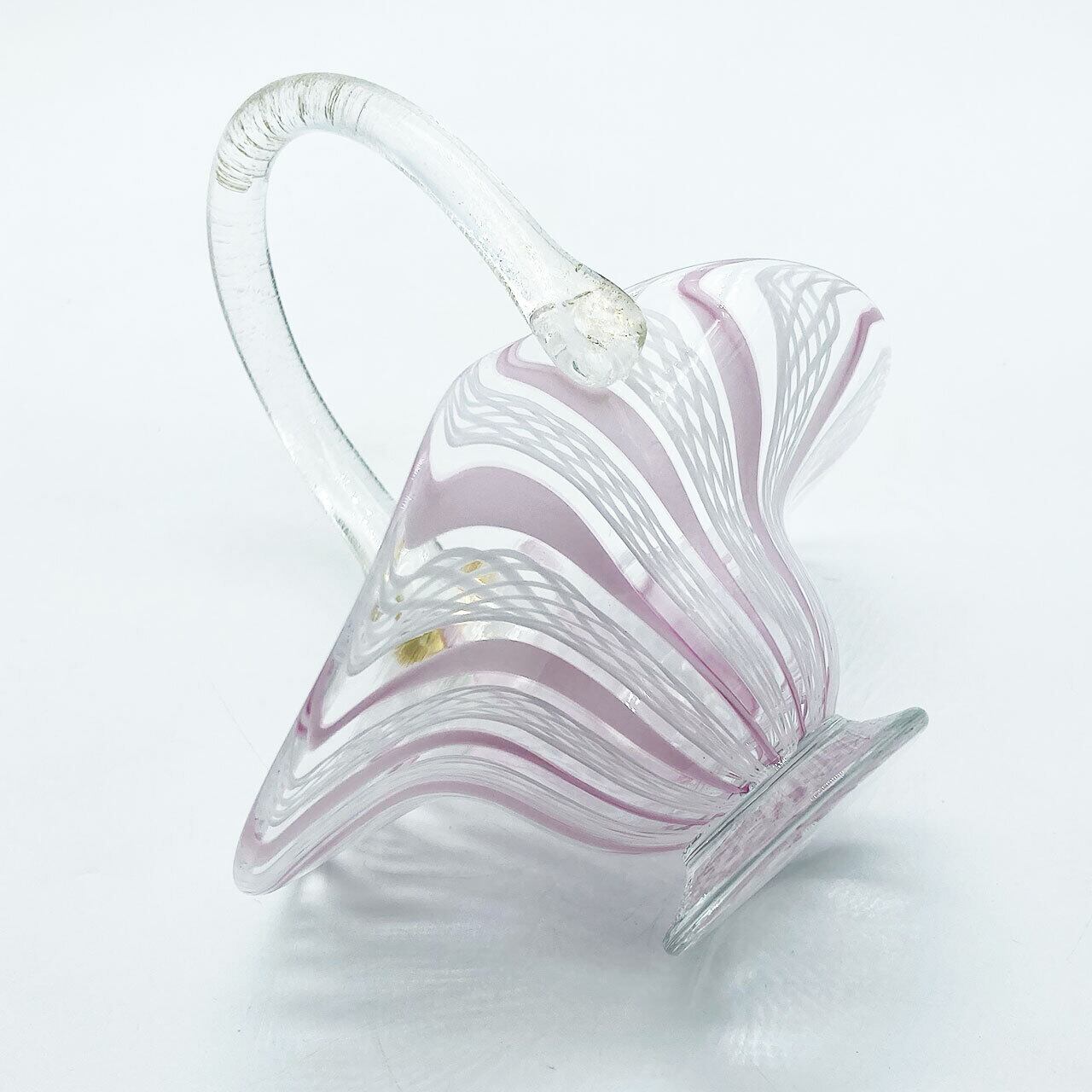 ヴェネチアガラス ムラノ イタリア バスケット フィリグラーナ