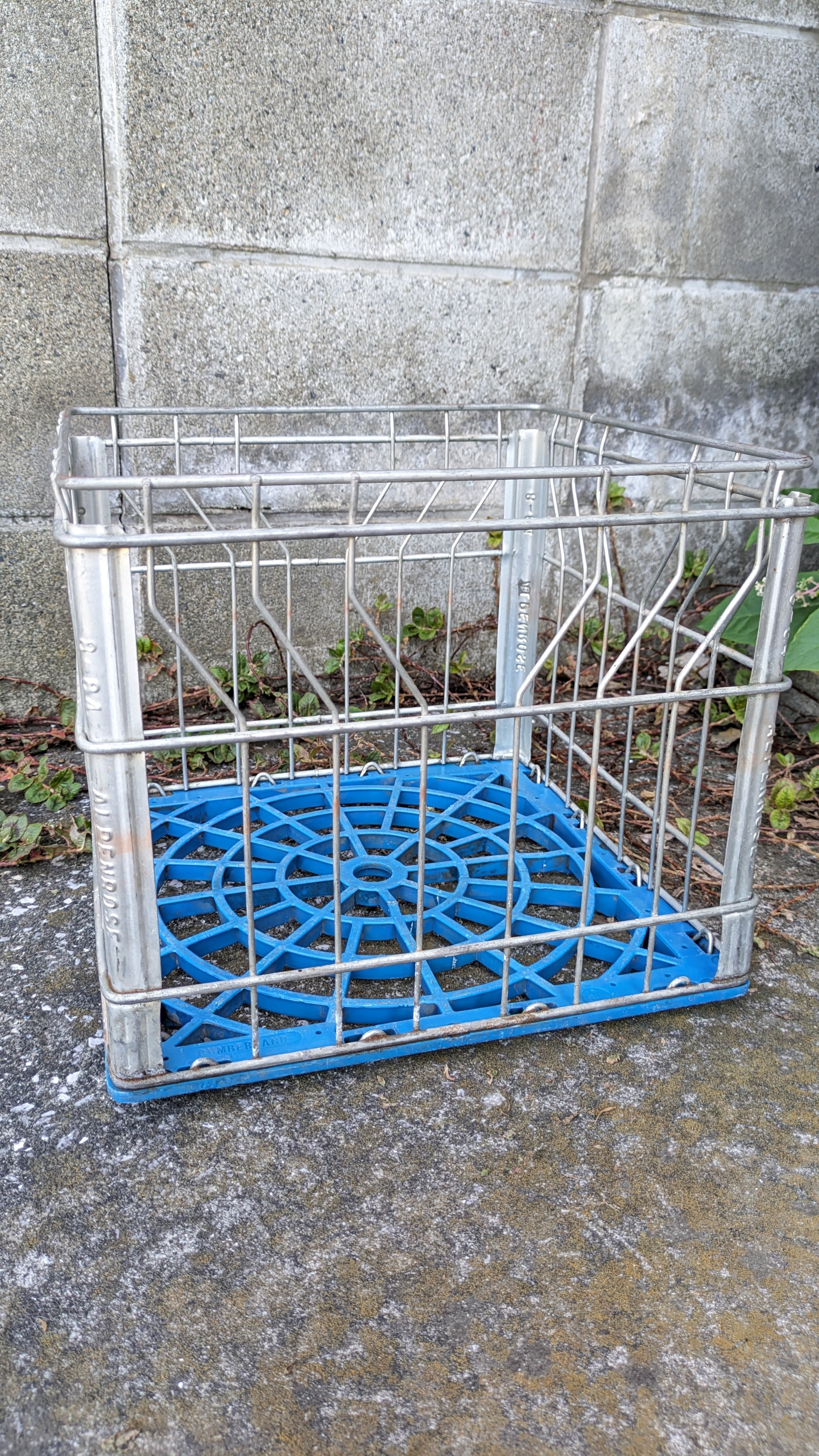 80's Vintage ALPENROSE Wire Crate Metal Box Basket ビンテージ