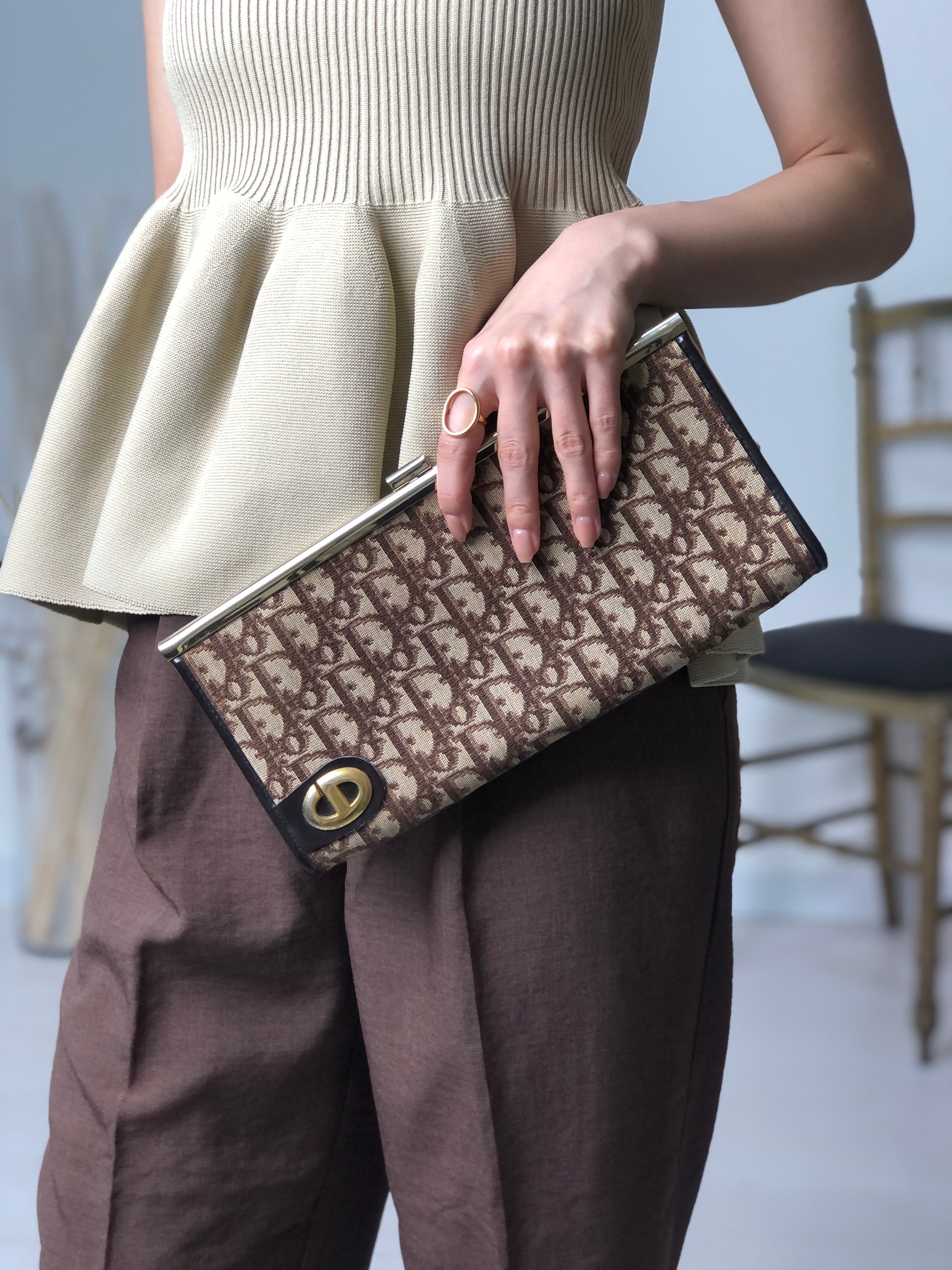 Christian Dior クリスチャン ディオール トロッター ハンドバッグ