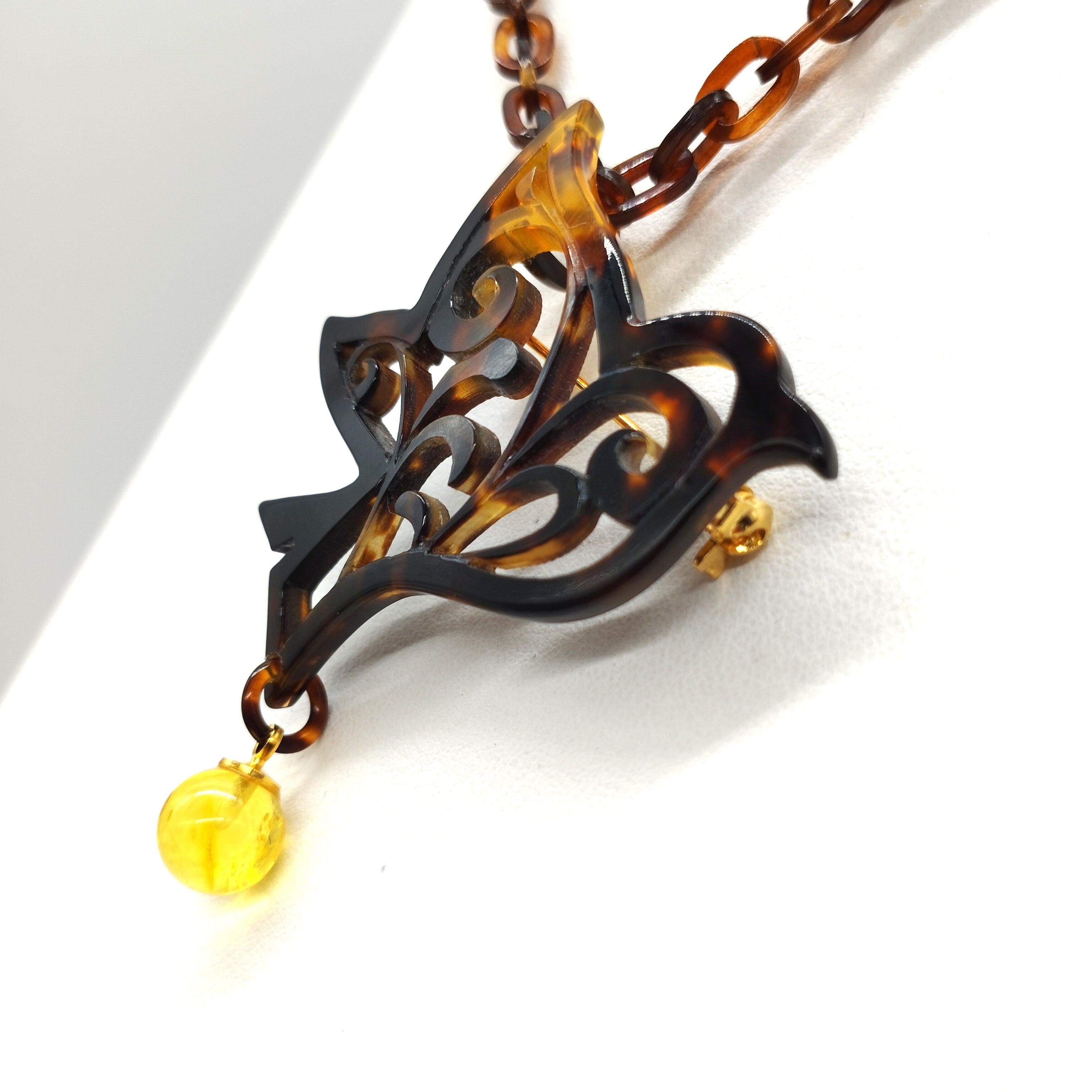 べっ甲 ペンダント ブローチ (pe-084) | べっ甲アクセサリー「なにわ