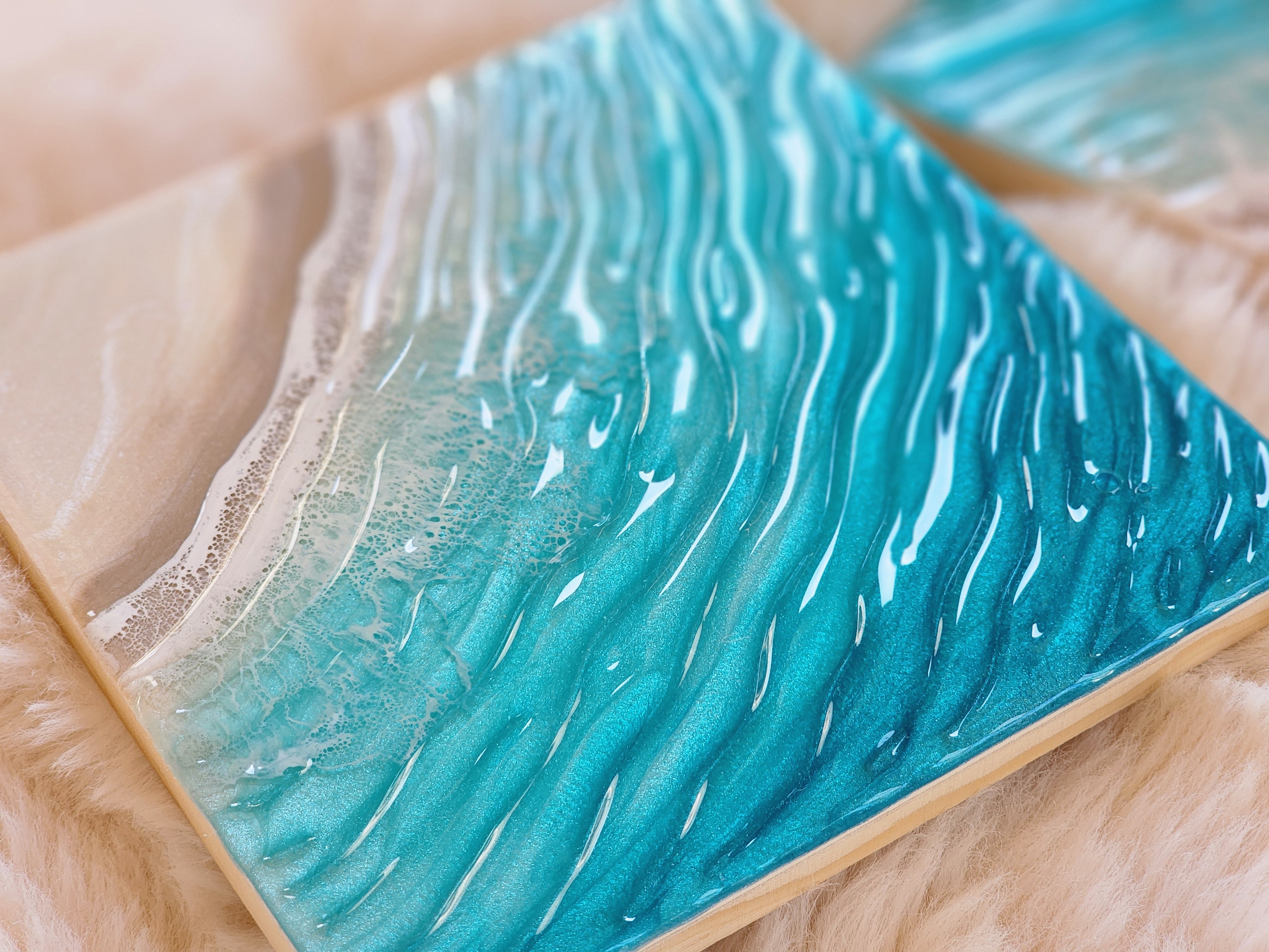 454.オーシャンレジンアート 波紋アート 15㎝パネル | Leaf Edgez