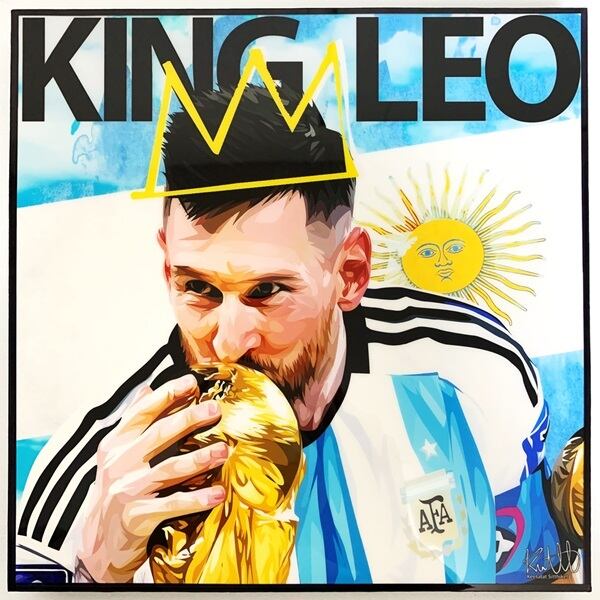Lionel Messi (7) リオネル メッシ「ポップアートパネル Keetatat
