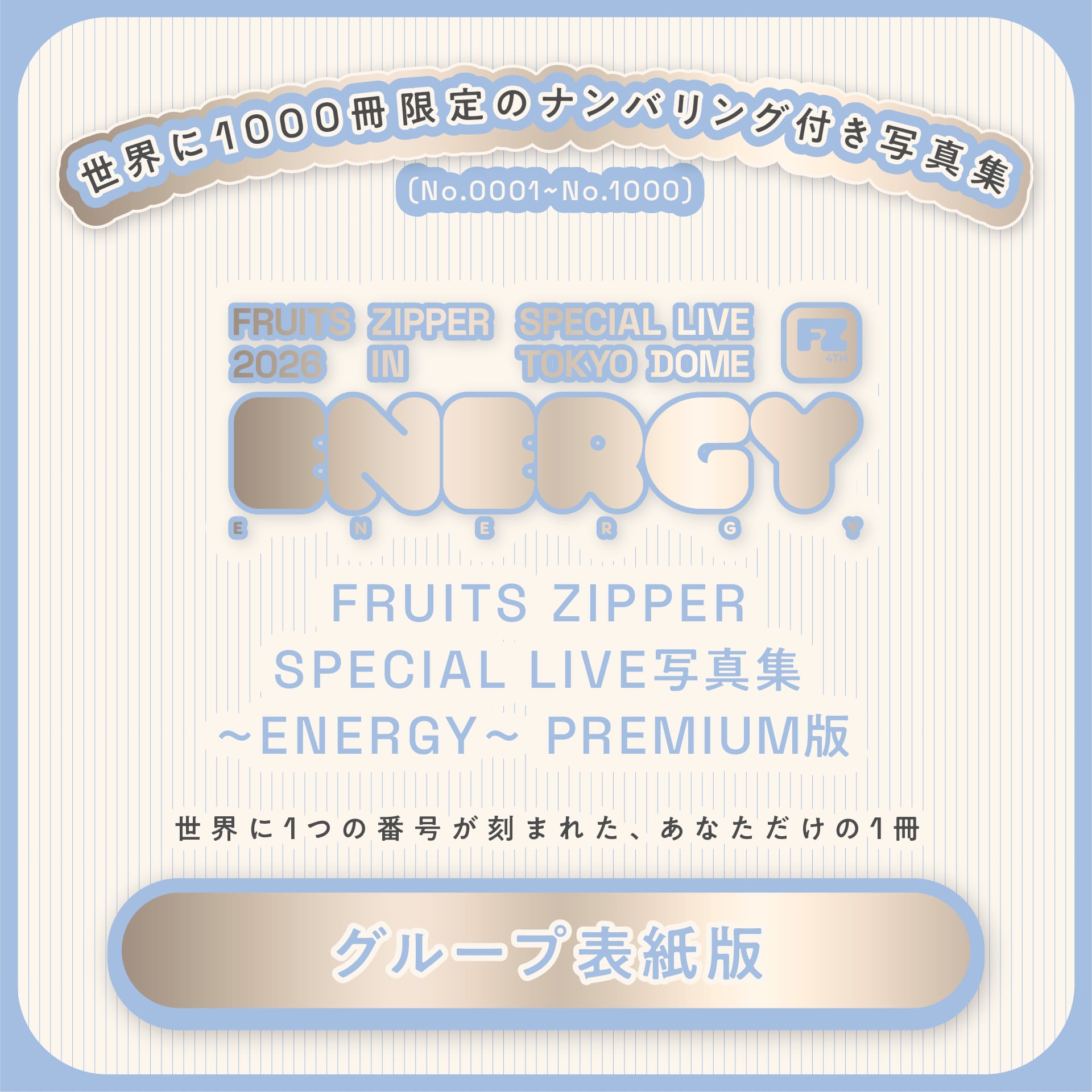PREMIUM版】FRUITS ZIPPER SPECIAL LIVE写真集 グループ表紙ver