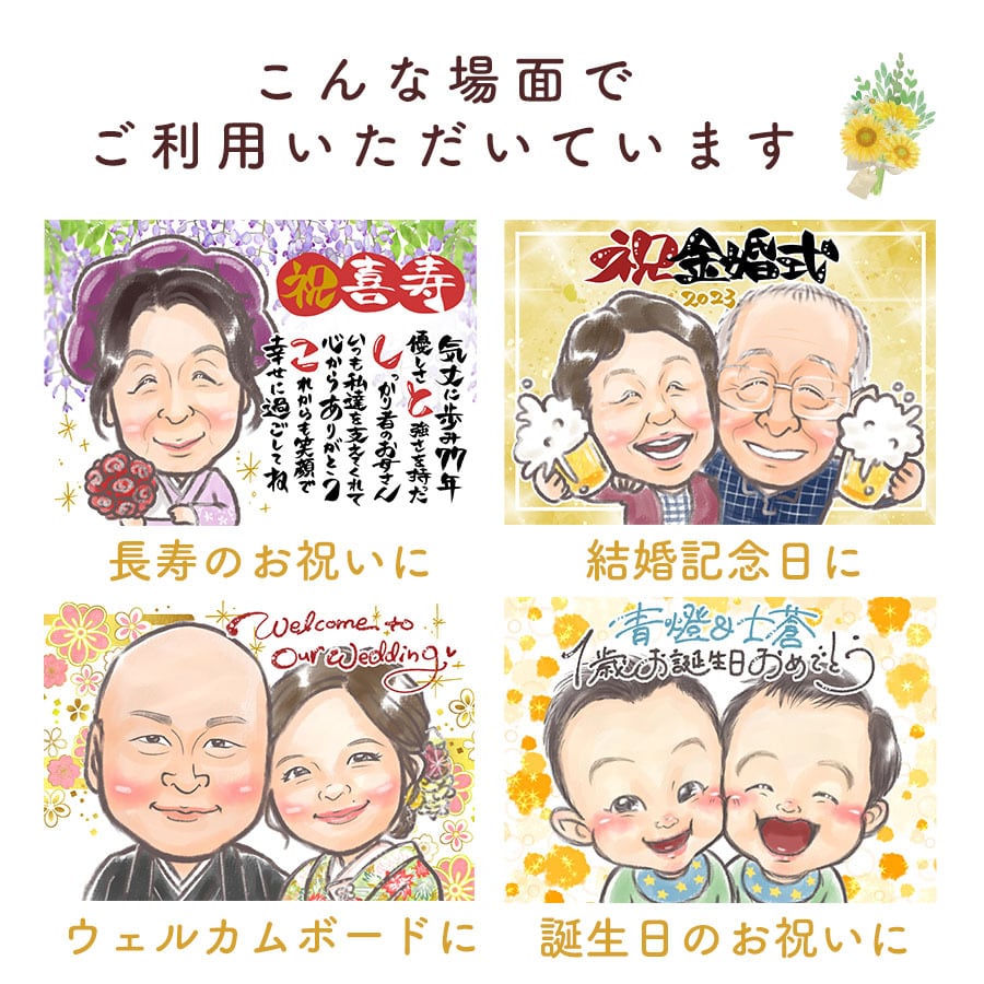 Mサイズ似顔絵オーダー | ankoのにがおえ工房