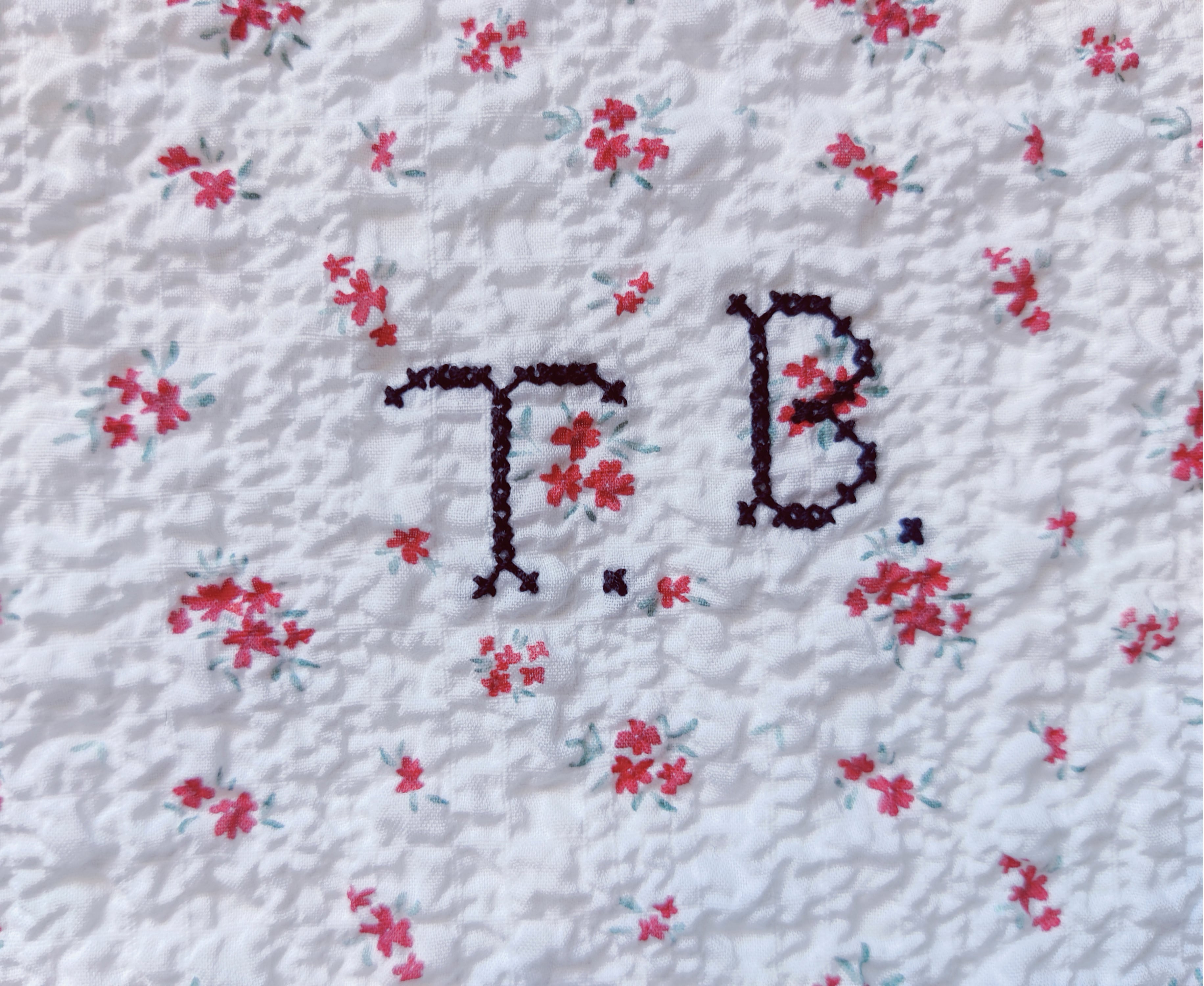 25SS】TOM＆BOY(トムアンドボーイ)SMALL FLORAL PANTS white×red(2y/4y