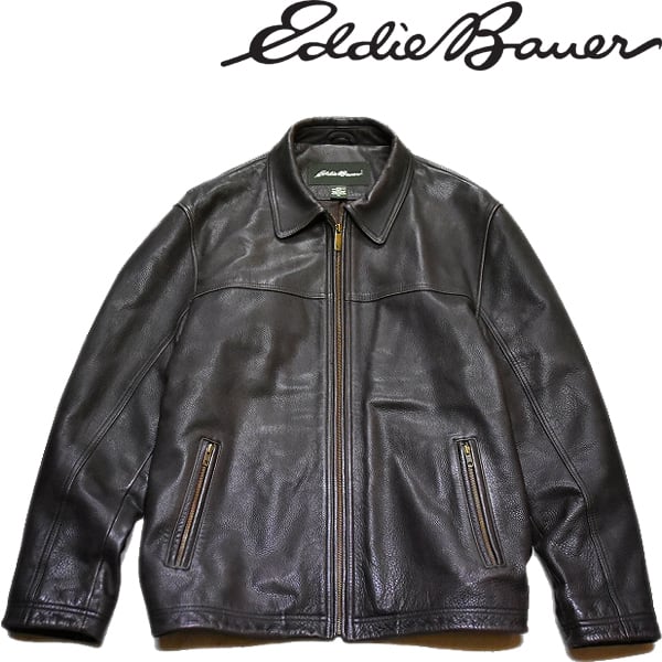 1点物◇エディーバウアーEB焦げ茶レザージャケット革ジャン古着メンズ