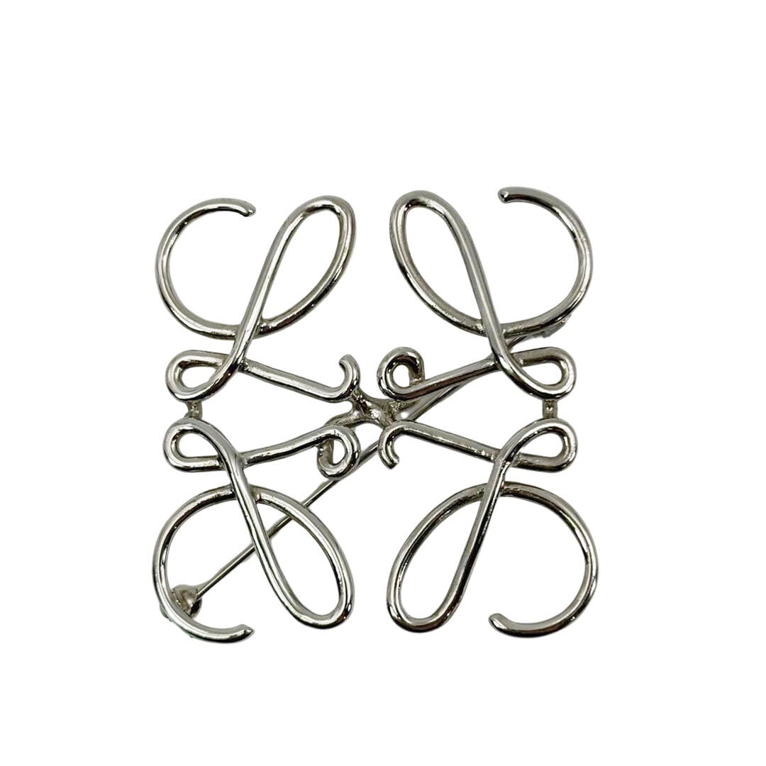 LOEWE ロエベ アナグラムブローチ メタル パラジウム(シルバー