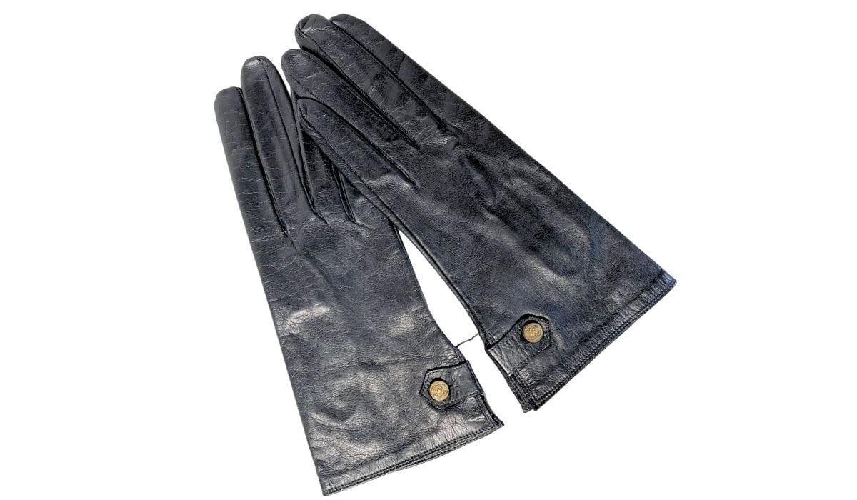 未使用 CHANEL シャネル レザー グローブ 革手袋 ラムスキン ココ