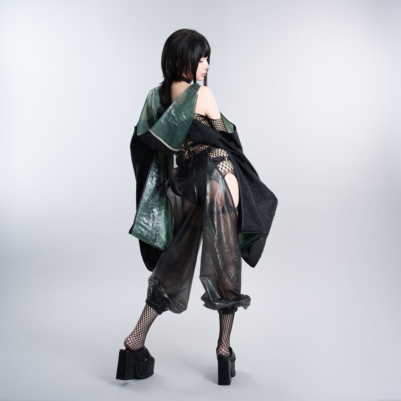 干支巳衣装 緑黒蛇2点セット | EMUPROJECT