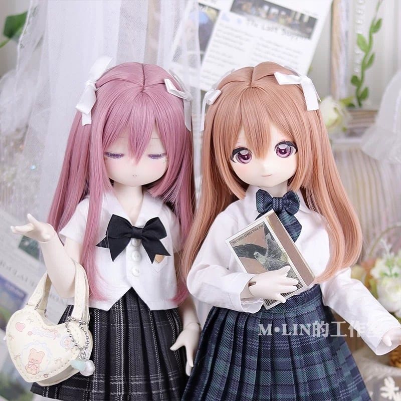 BJDドール用ウィッグ 8-9インチ MDD/kumako/DDサイズ通用 1/3 全2色