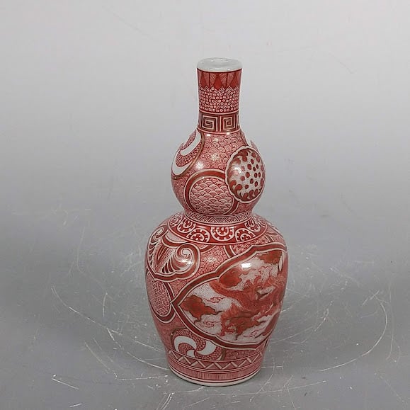 九谷焼 色絵 赤絵 金彩 龍鳳凰文 丸紋 渦文 青海波 雷文 七宝繋 吉祥