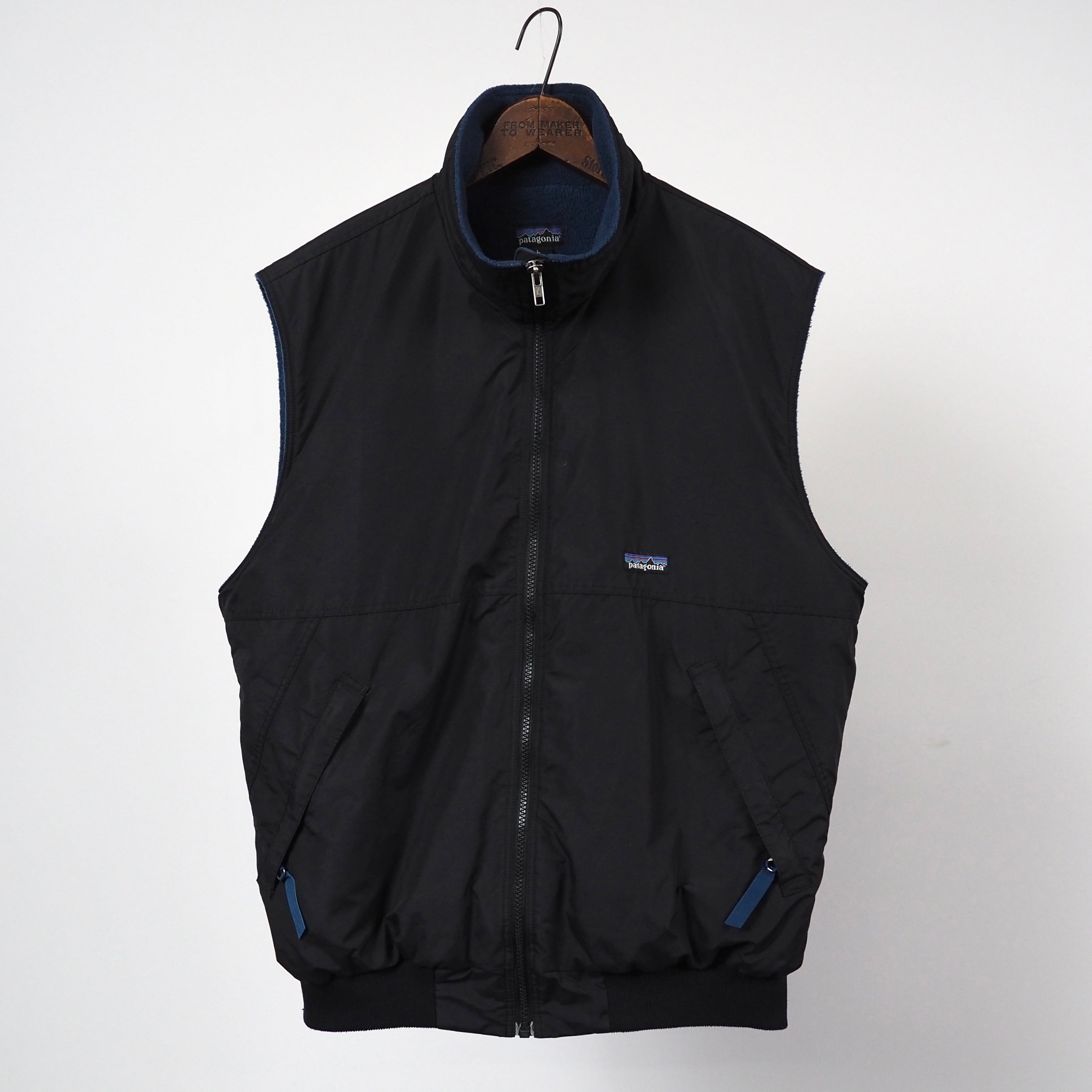 Patagonia shelled synchilla vest L black 90's パタゴニア シェルド