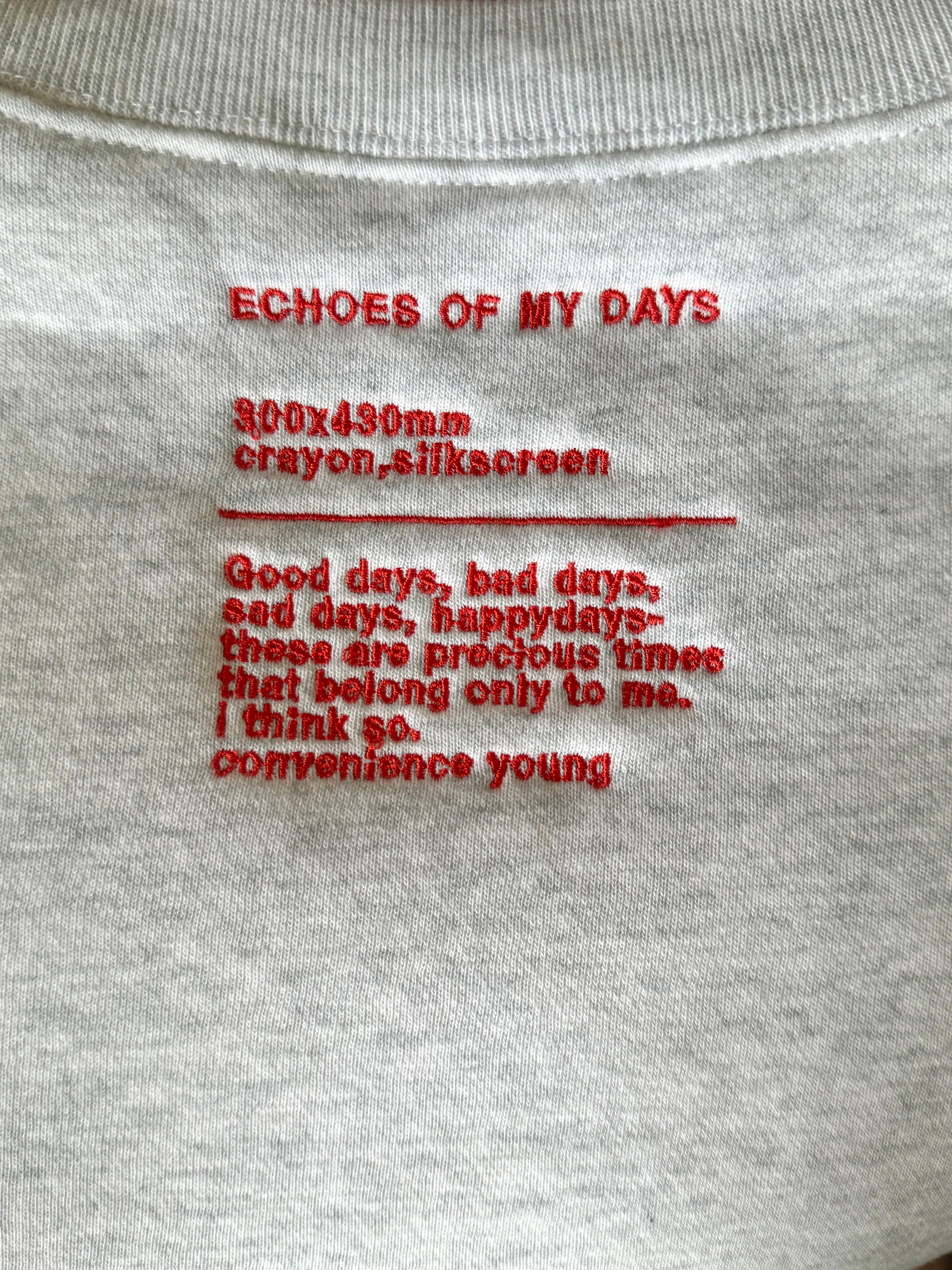 ECHOES OF MY DAYS SWEAT : ASH | CONVENIENCE YOUNG