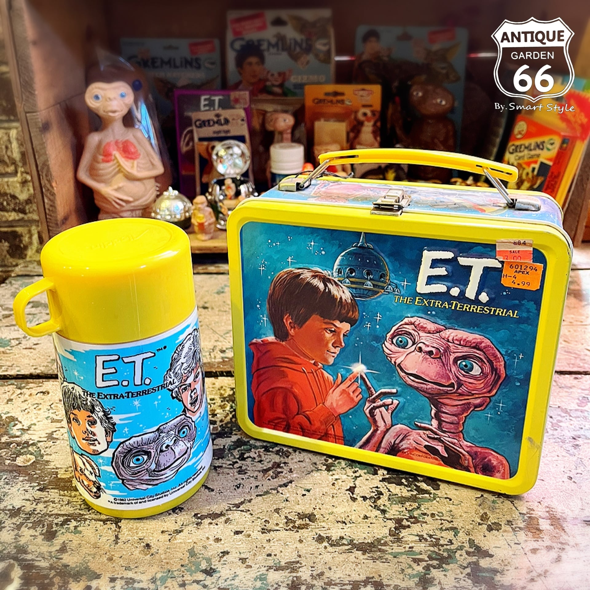 1982 ' アラジン E.T. ヴィンテージ ランチボックス 水筒付き ALADDIN