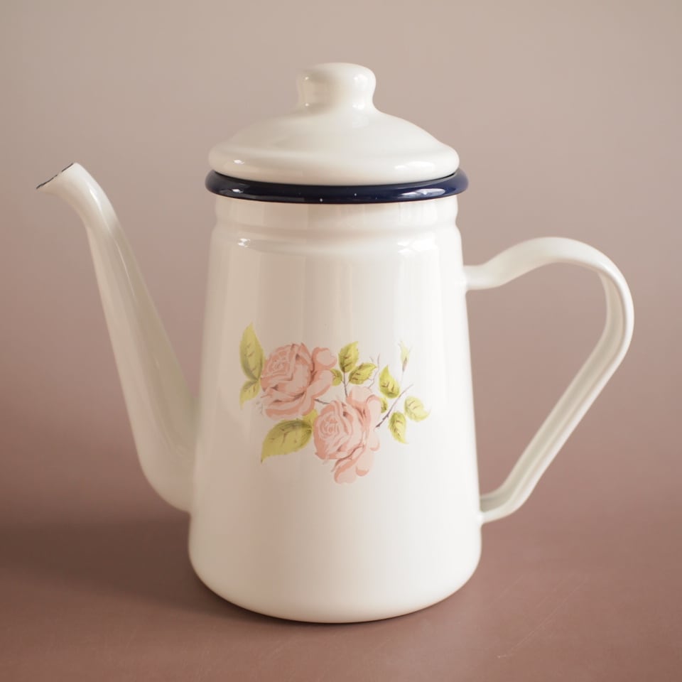 イマン ダイアナローズ ホーロー コーヒーポット アンティーク調