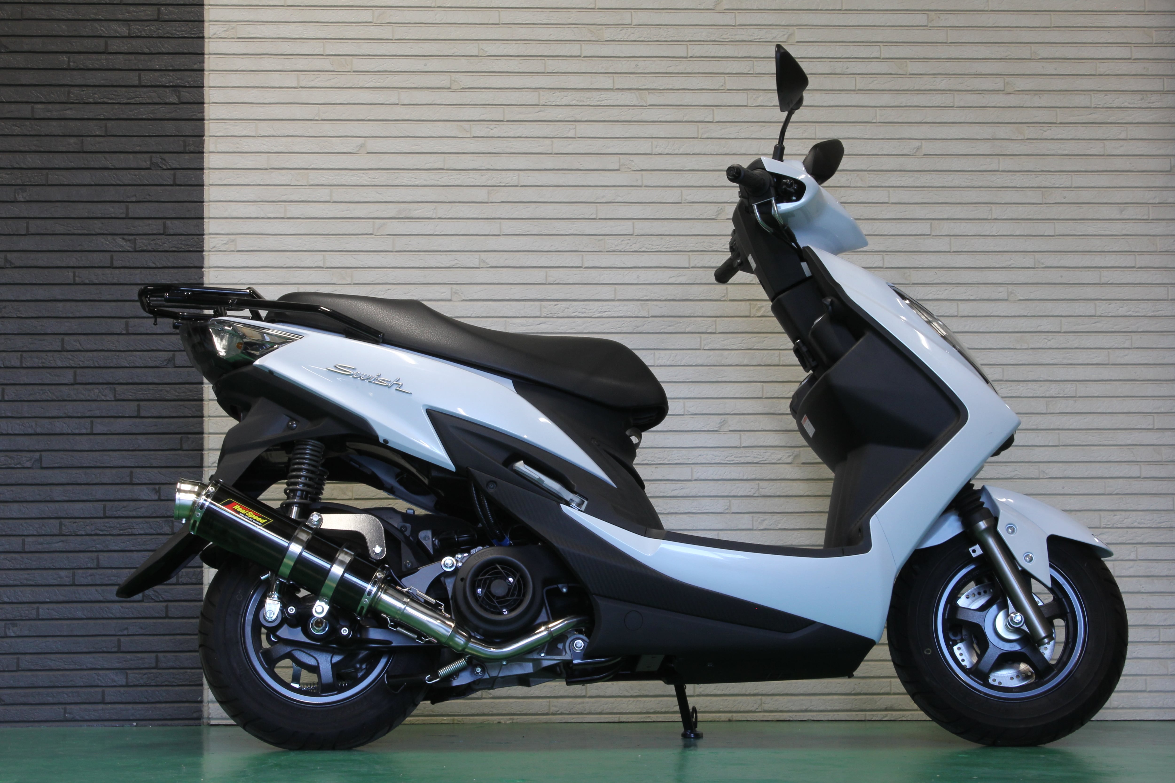 スズキ スウィッシュ125 cougar クーガ ブラック ステンレス マフラー