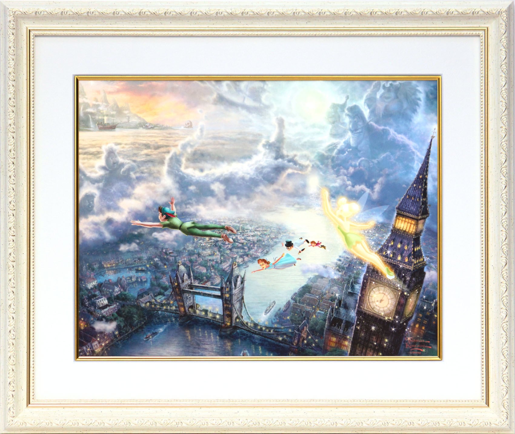 ディズニー絵画「ティンカーベル＆ピーターパン/ネバーランドを飛ぶ