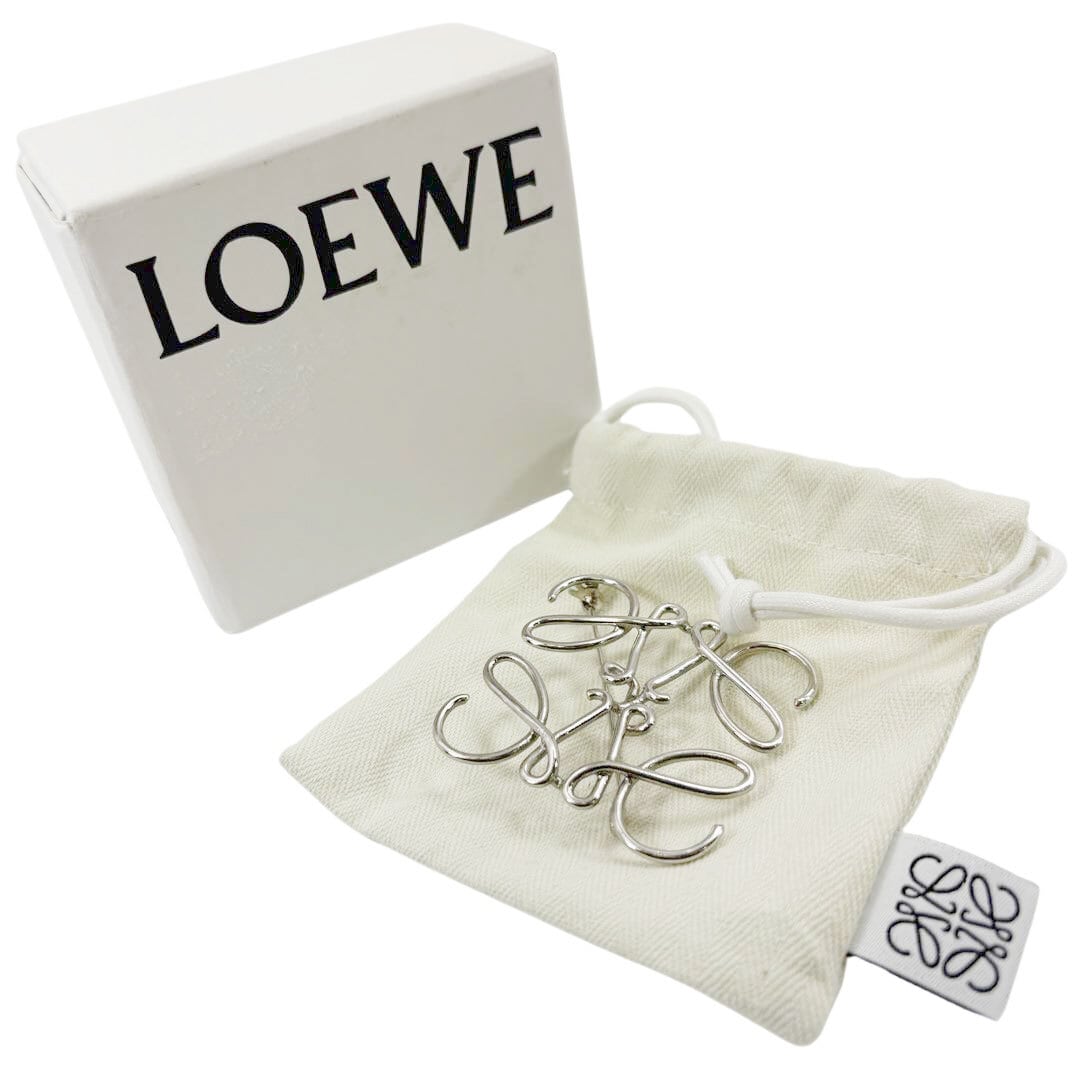 LOEWE ロエベ アナグラムブローチ メタル パラジウム(シルバー