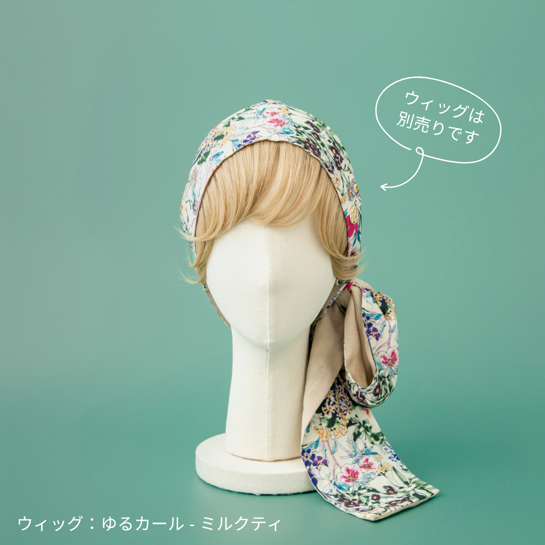 SCARF HAT (M) / FlowerGarden-Beige – BAREN（バレン）
