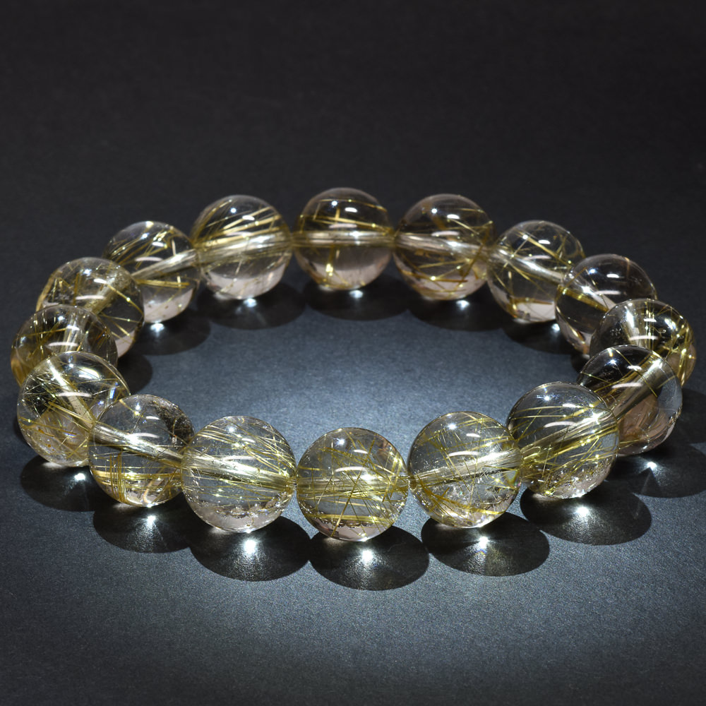 透明度高い13mm級ゴールドルチルクォーツ｜11月10日新着 | premium