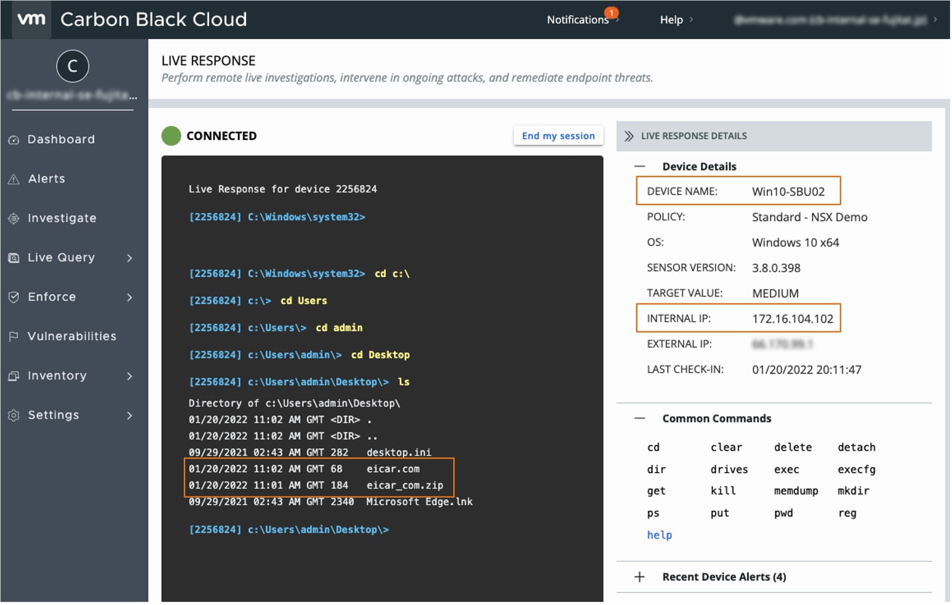 NSX-T ビルトイン型セキュリティと Carbon Black Cloud Workload の