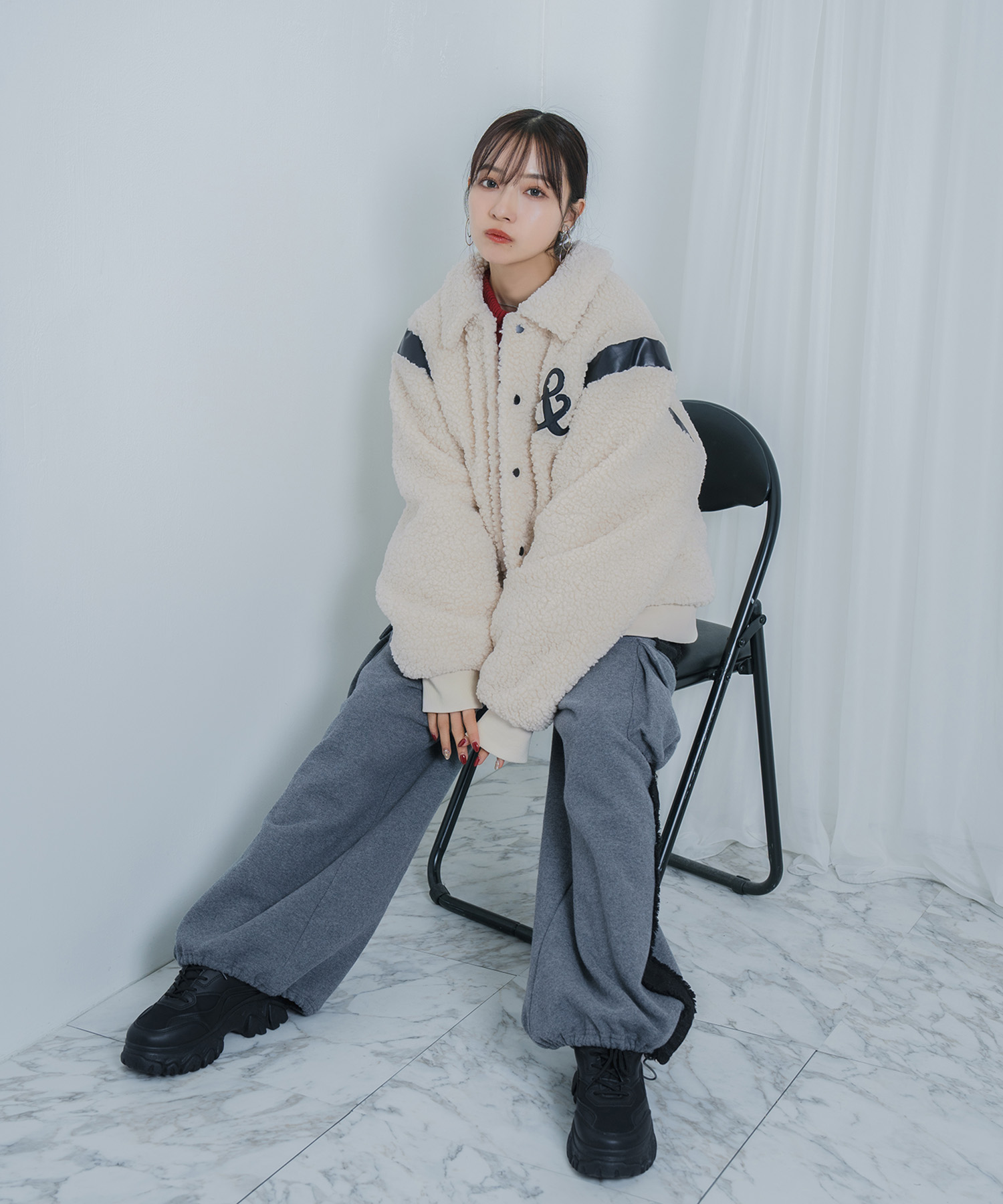 UNISEX フェイクボアスタジャン – BUNNY APARTMENT