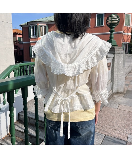 PINK HOUSE（ピンクハウス）の「フード付きボレロ風ブラウス（シャツ