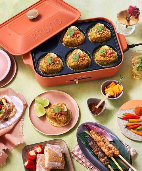 限定カラー】コンパクト ホットプレート ブルー グレー ピンク