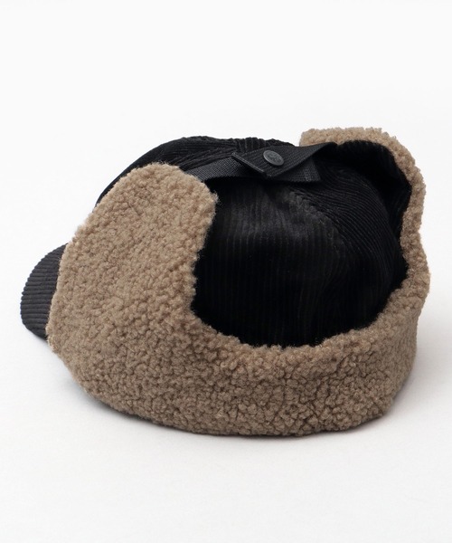 コーデュロイ ボア イヤーフラップ フライトキャップ（キャップ