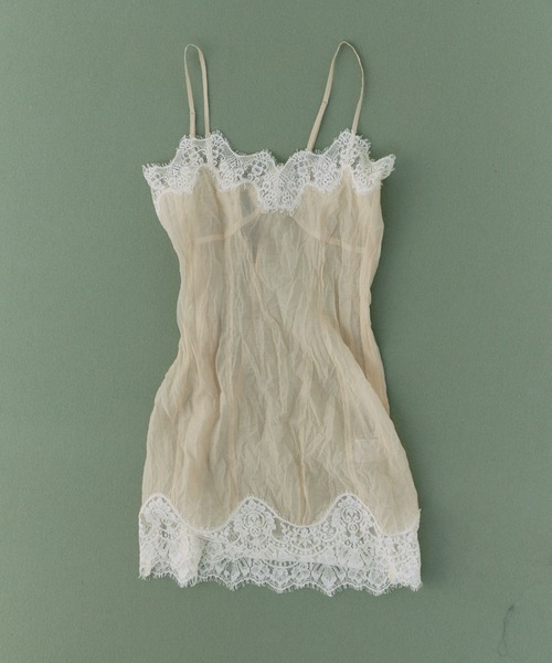 SHEER TRIMMING LACE CAMISOLE/シアートリミングレースキャミソール